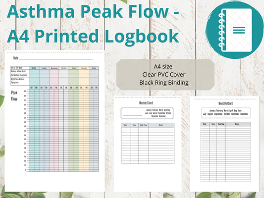 Asthma Peak Flow Log With Extra Pages
