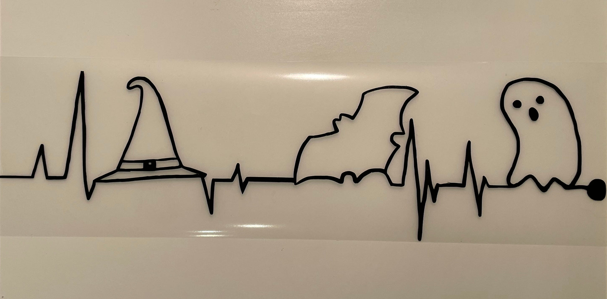 Halloween Pumpkin Stickers | Medical Theme | Ghost | ECG | EKG | Facemask | Decal | Vinyl