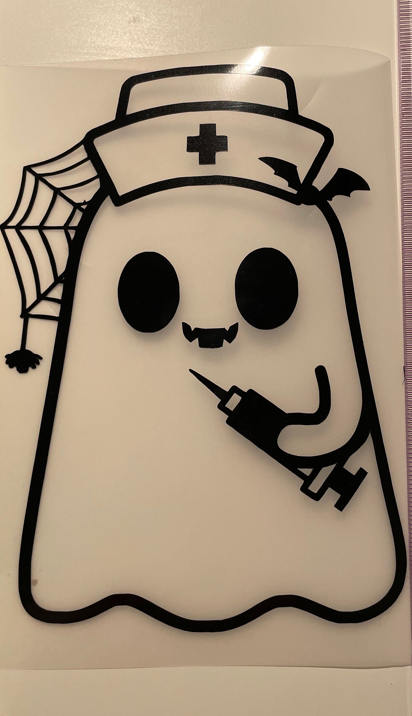 Halloween Pumpkin Stickers | Medical Theme | Ghost | ECG | EKG | Facemask | Decal | Vinyl