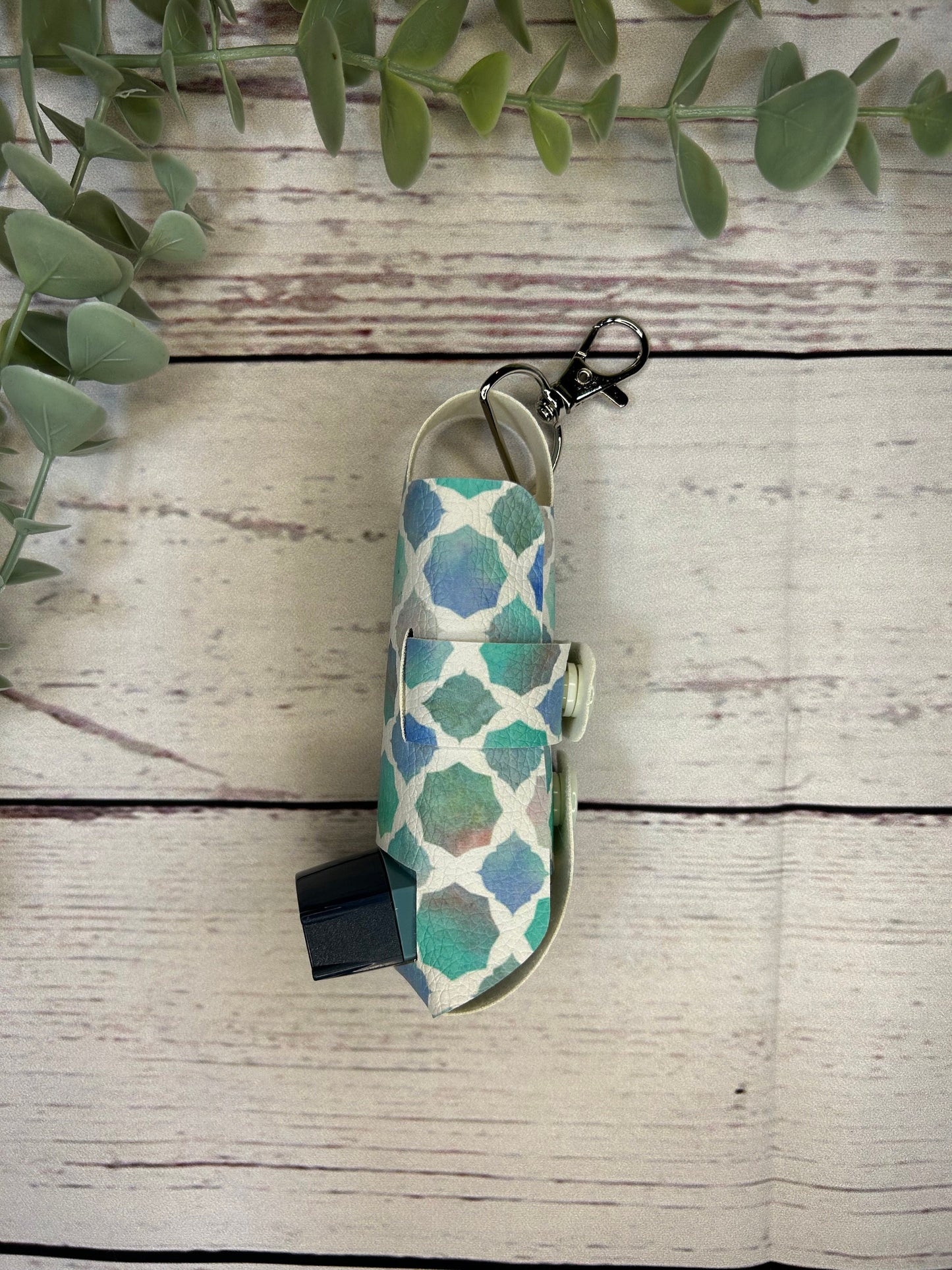 Faux Leather Inhaler Holder - LIMITED EDITION - Under The Sea Theme | Mermaid/Seahorse | Inhaler Case | Asthma Inhaler Holder | Keychain