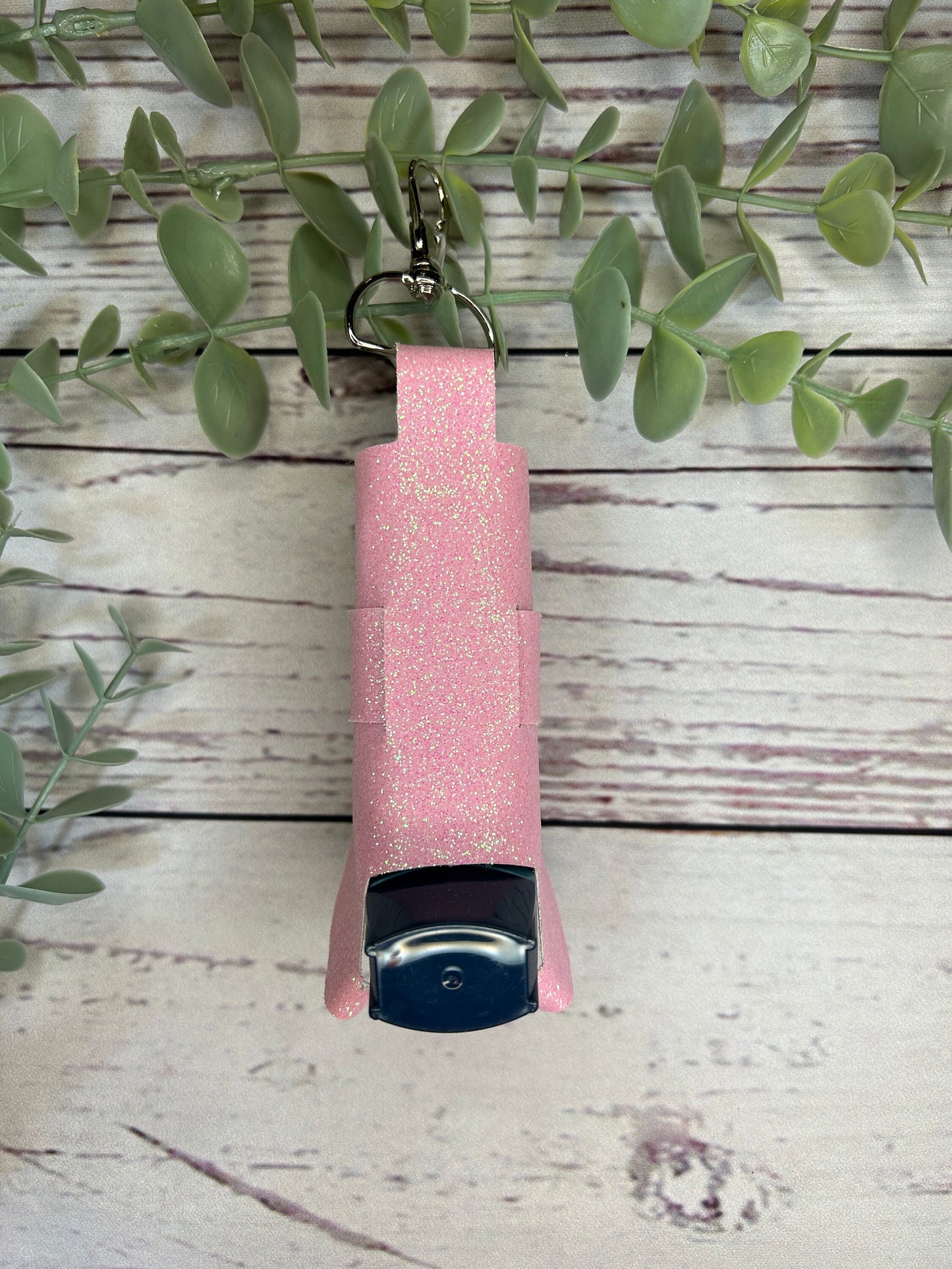 Faux Leather Inhaler Holder - Pink/Pink Glitter | Inhaler Case | Asthma Inhaler Holder | Asthma Pump Cover | Keychain