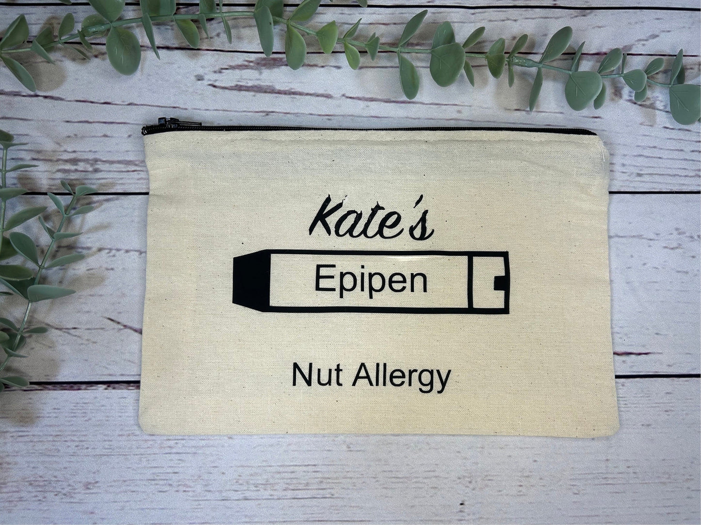 Personalised Cotton Canvas Epipen Bag | Multiple Colours | Epipen Pouch | Cotton | Medication Bag