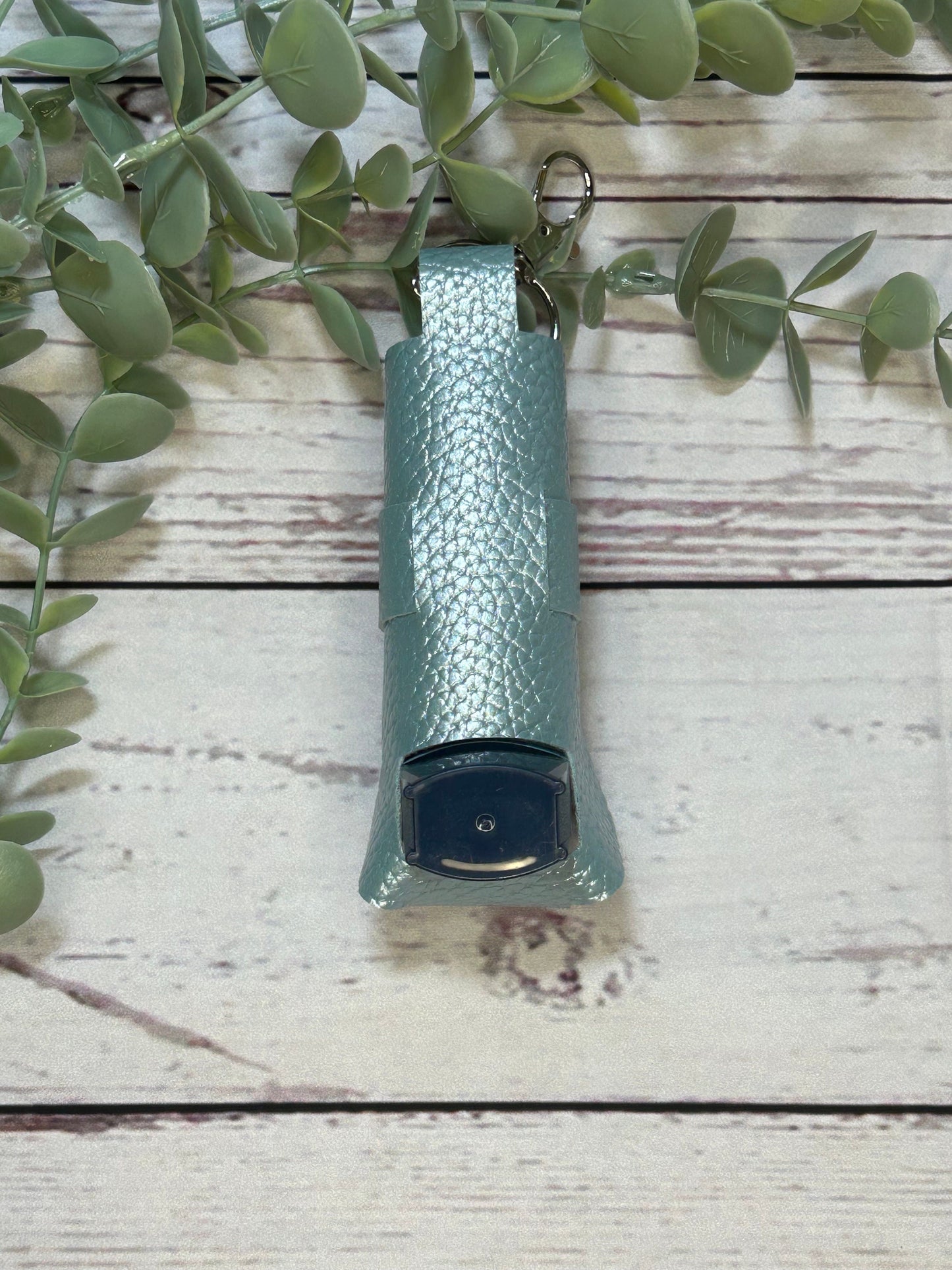 Faux Leather Pearlescent Inhaler Holder - White/Silver/Gold/Pink/Blue | Inhaler Case | Asthma Inhaler Holder | Asthma Pump Cover | Keychain