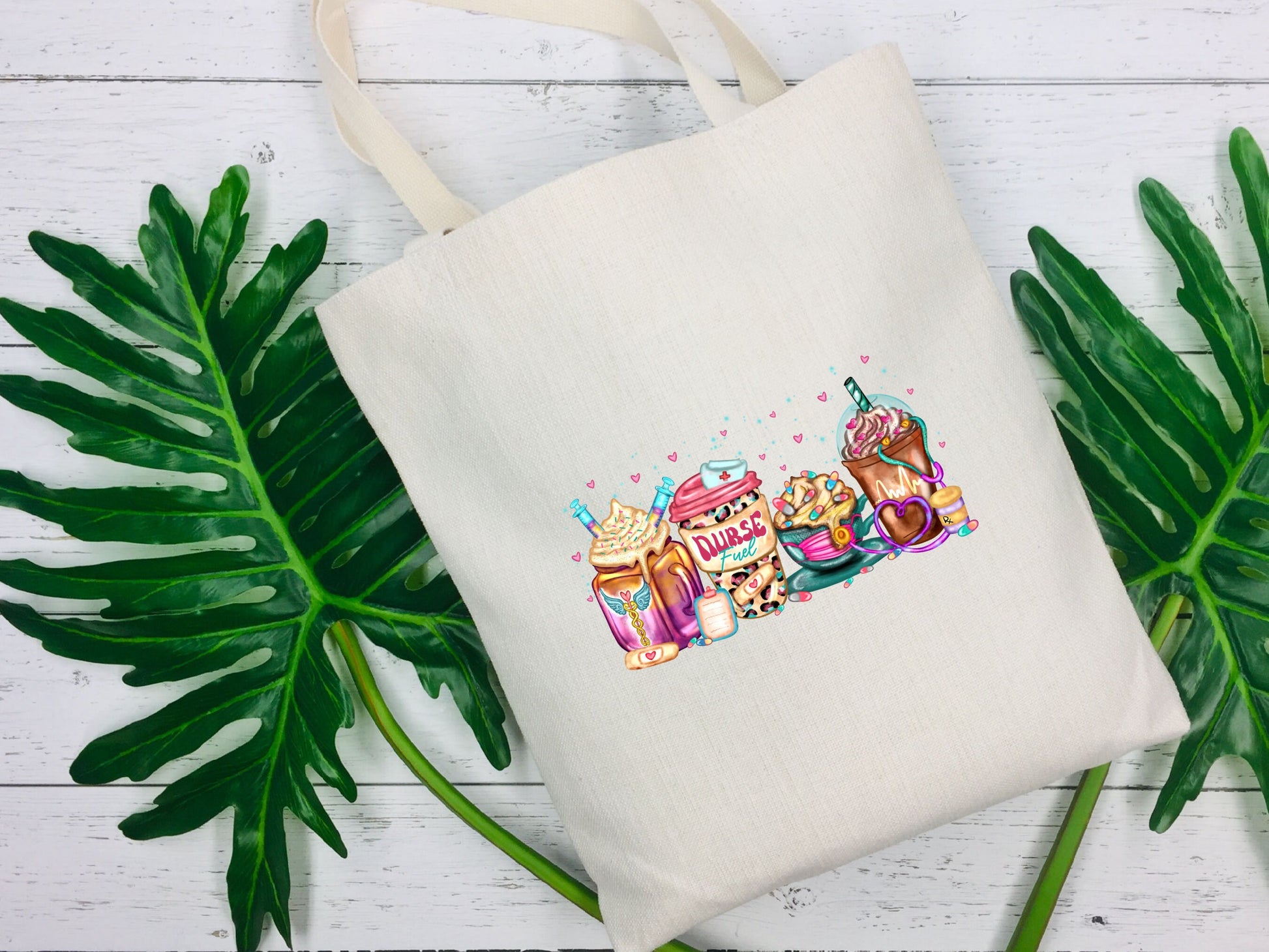 Medical Coffee Tote Bag | Pink and Purple | Medical Gift | Nurse