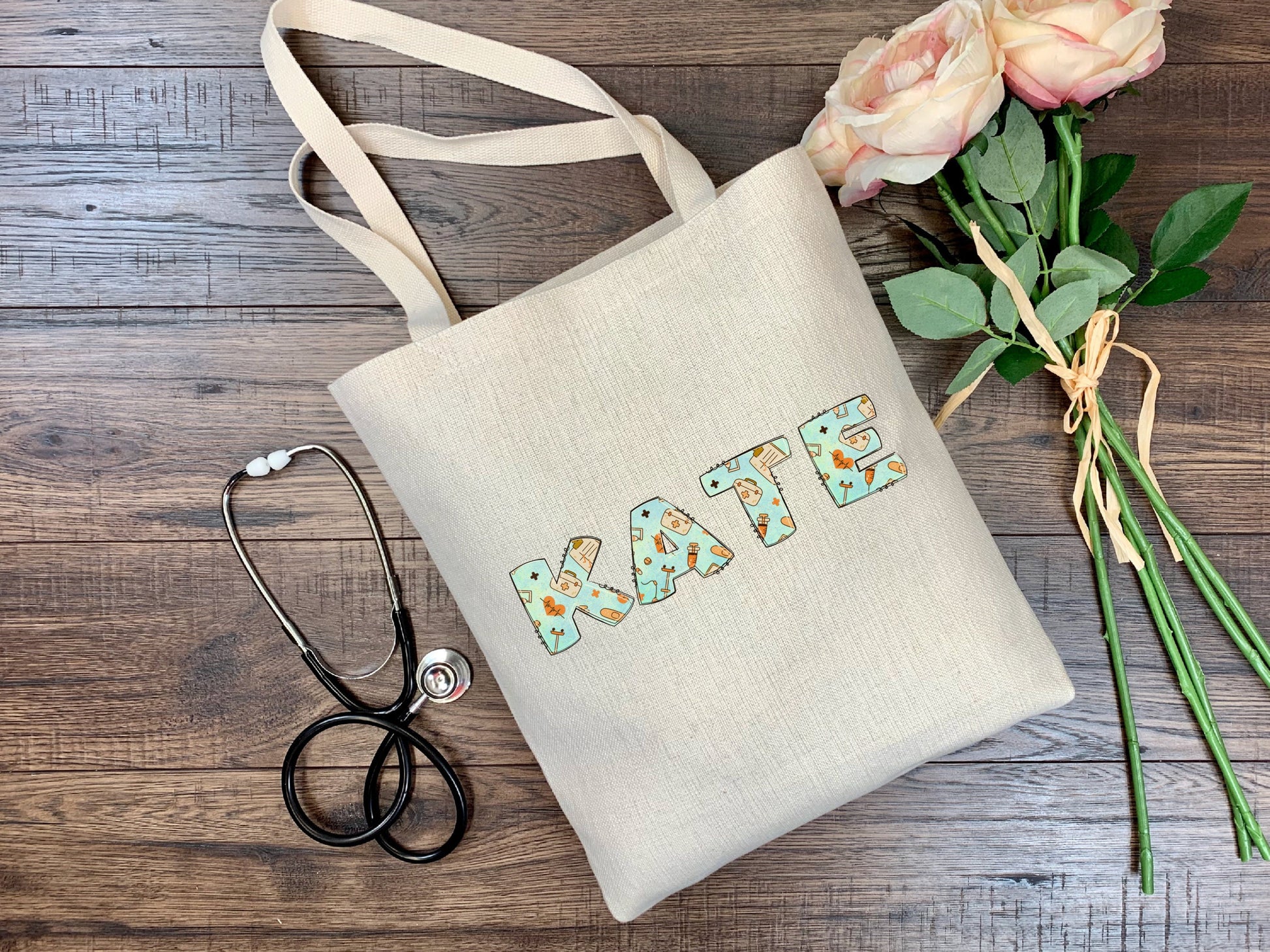 Personalised Name Medical Tote Bag | Gift | Nurse | Doctor | Vet | Student | Graduation