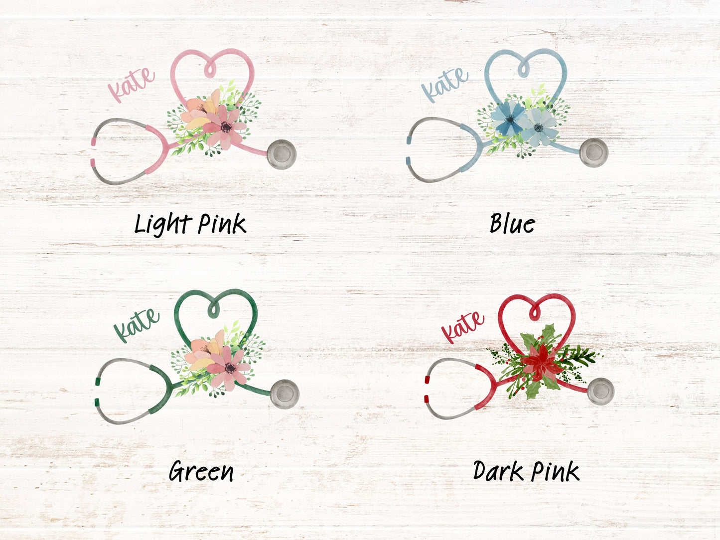 Flowery Stethoscope Zip Bag | Personalised | Medical Gift | Nurse | Doctor | Vet | Student | Graduation