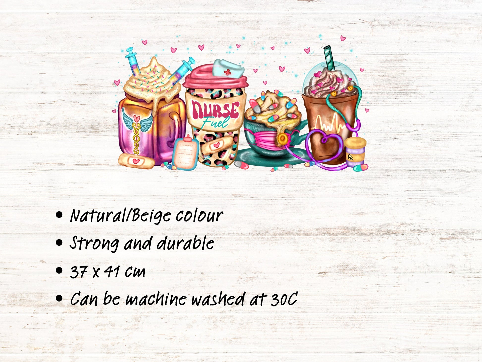 Medical Coffee Tote Bag | Pink and Purple | Medical Gift | Nurse