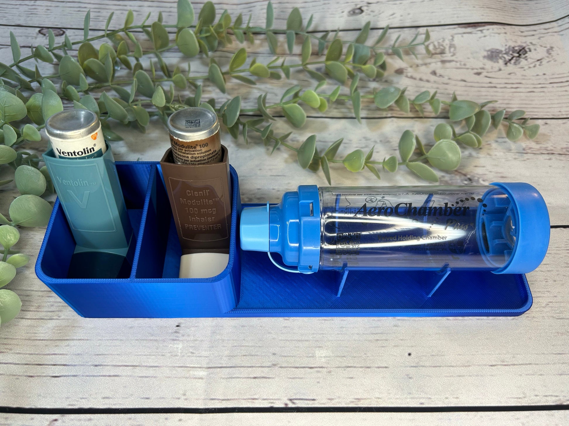 Inhaler Organiser with Spacer Cradle | Inhaler Holder | Inhaler | Spacer | Asthma | COPD