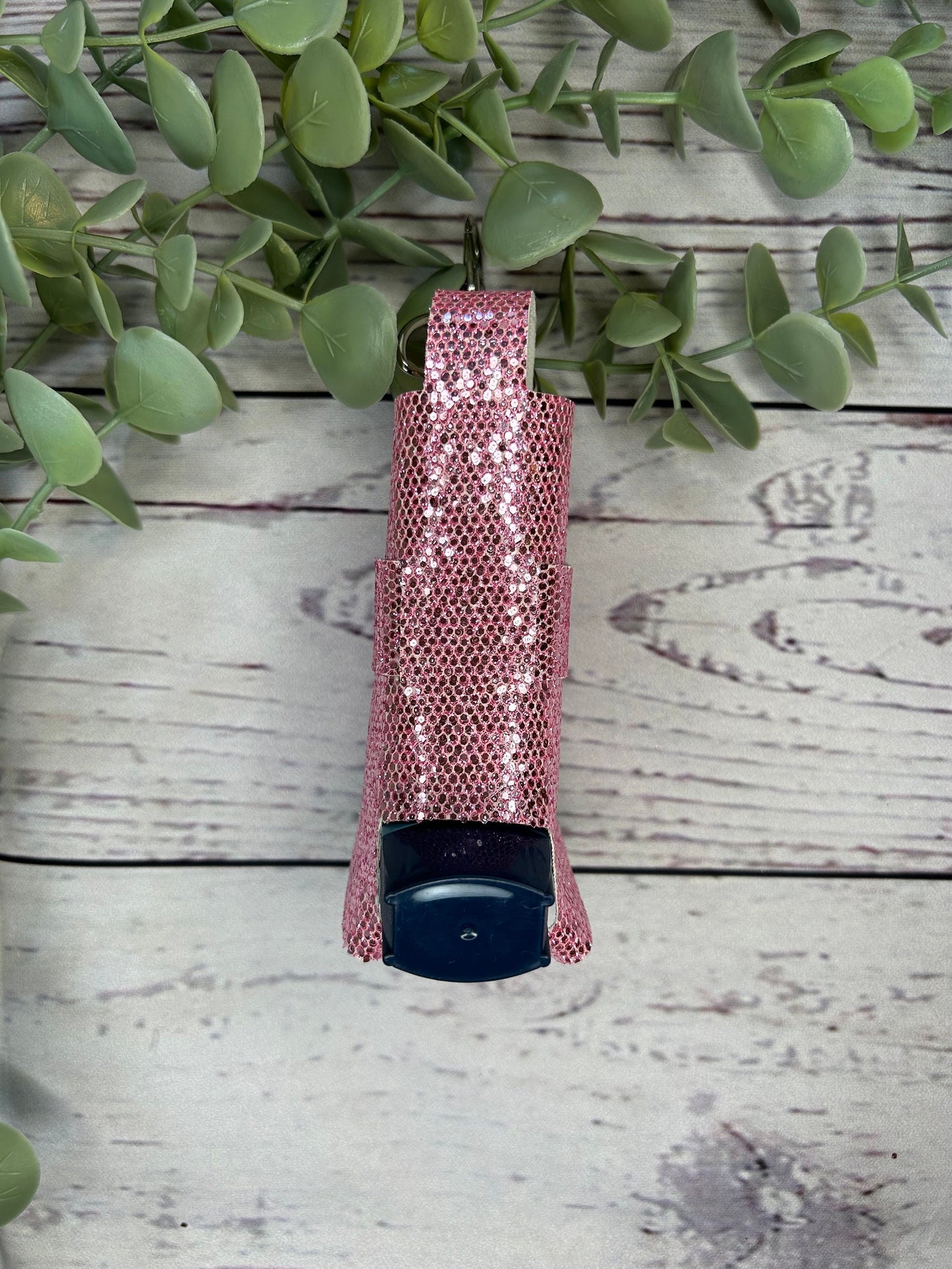 Faux Leather Inhaler Holder - Pretty In Pink | Inhaler Case | Asthma Inhaler Holder | Asthma Pump Cover | Keychain