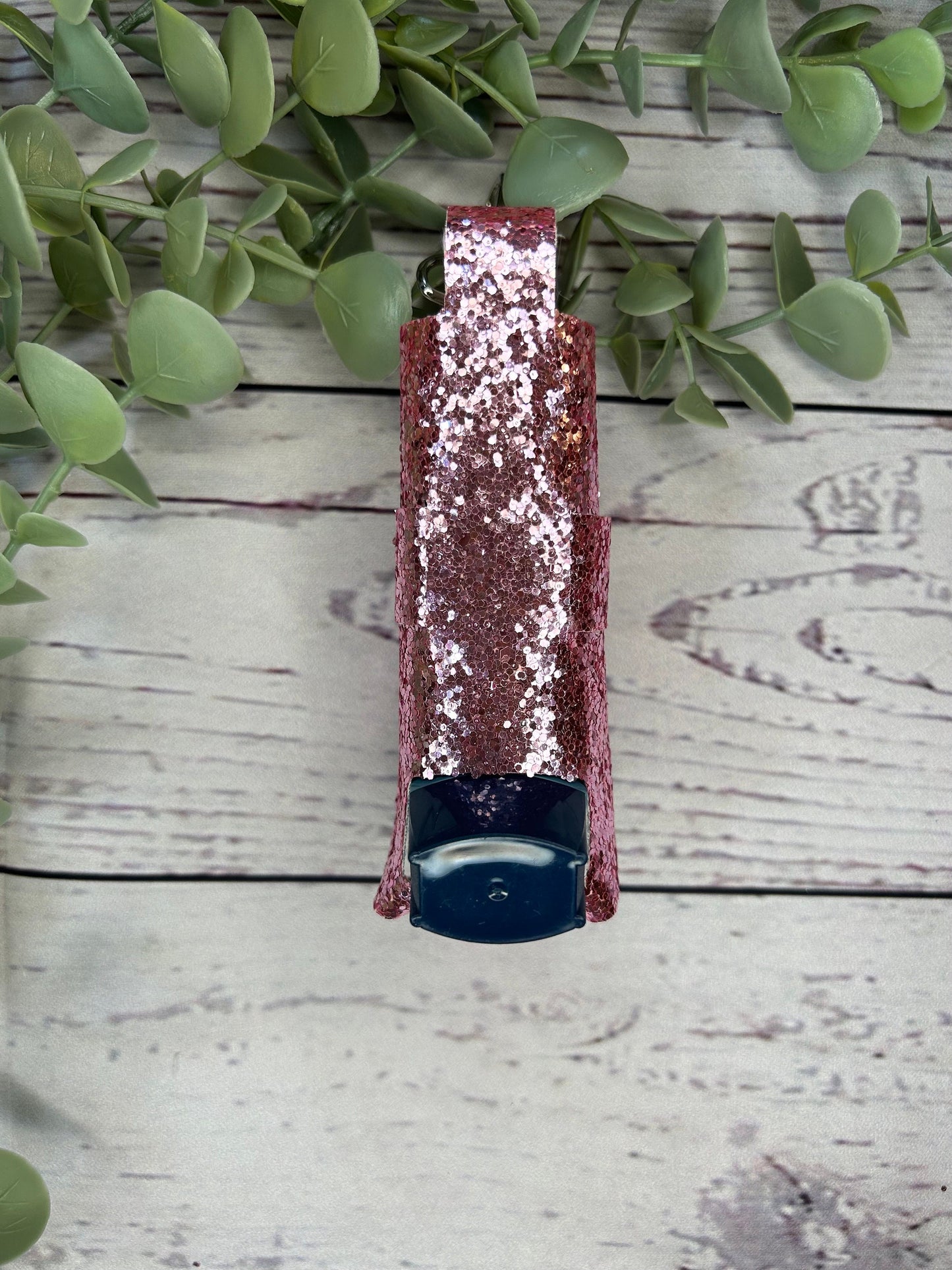 Faux Leather Inhaler Holder - Pretty In Pink | Inhaler Case | Asthma Inhaler Holder | Asthma Pump Cover | Keychain