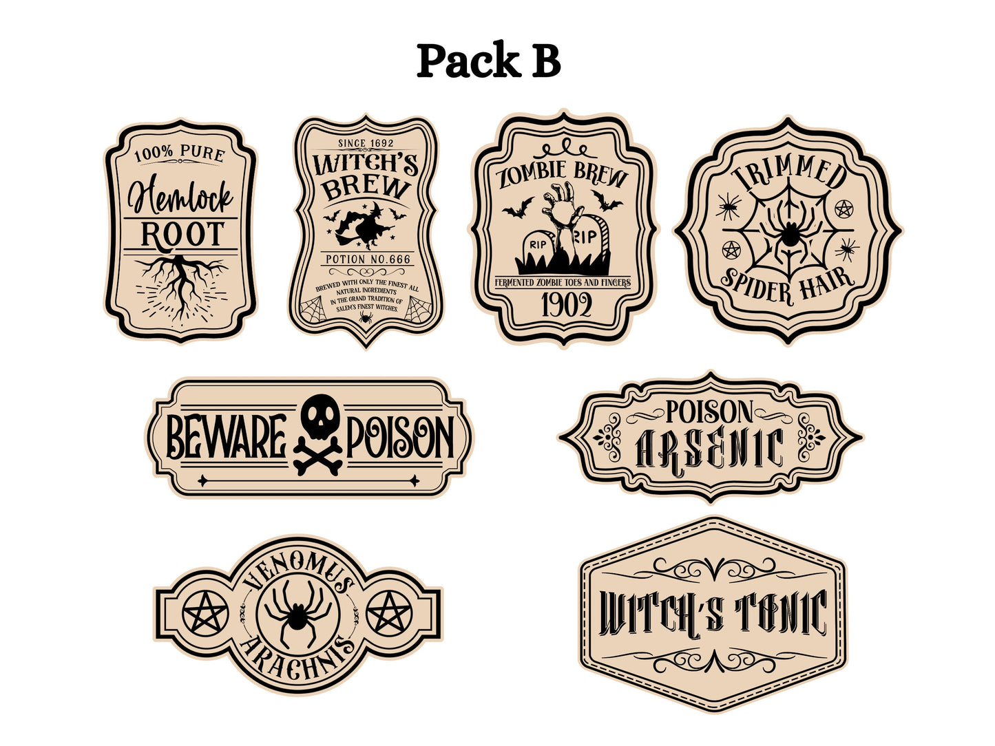 Halloween Apothecary Stickers | Potion Stickers | Bottle Stickers