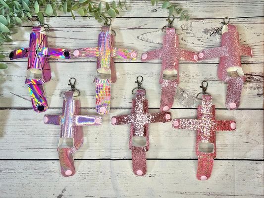 Faux Leather Inhaler Holder - Pretty In Pink | Inhaler Case | Asthma Inhaler Holder | Asthma Pump Cover | Keychain