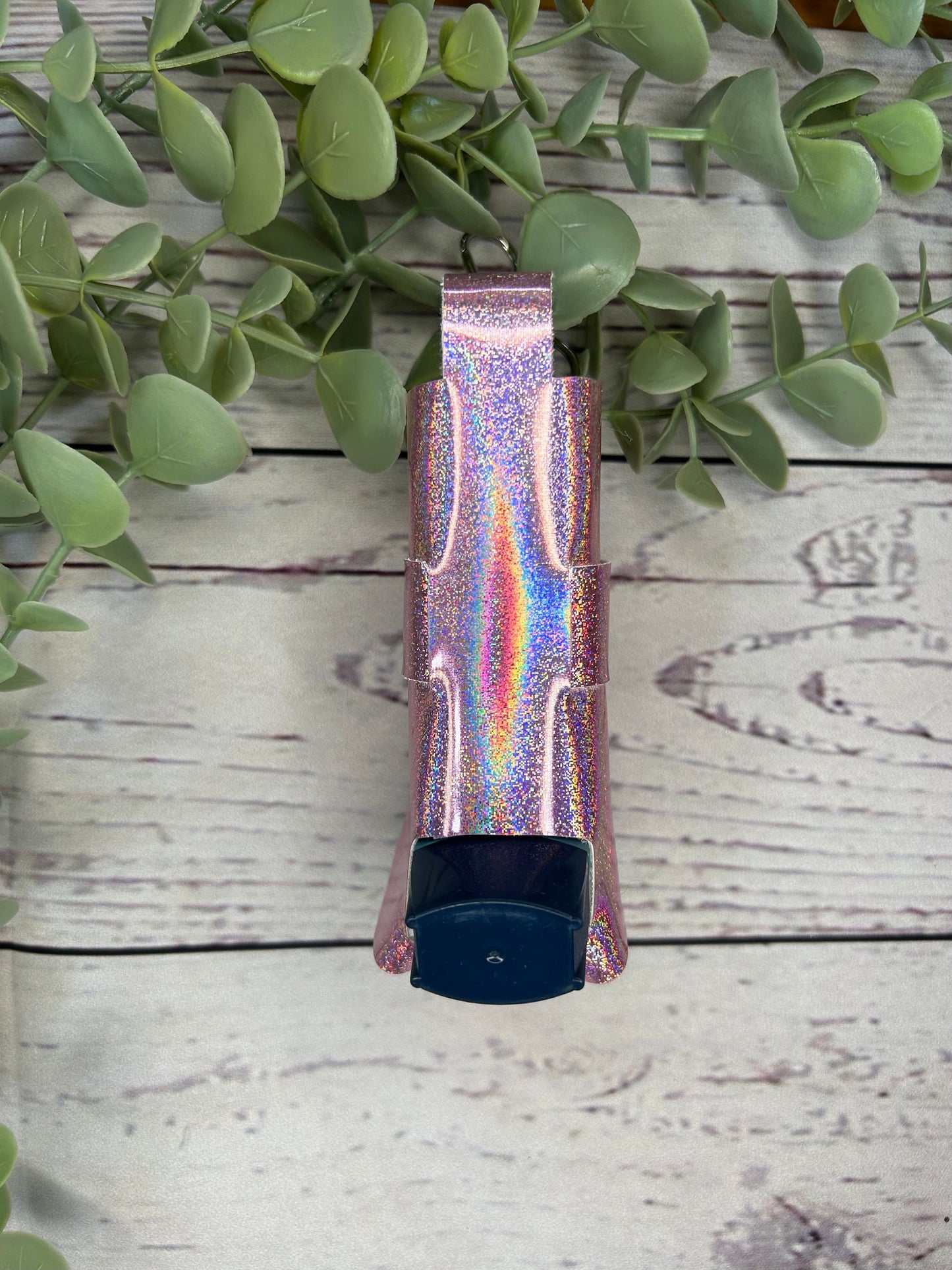Faux Leather Inhaler Holder - Pretty In Pink | Inhaler Case | Asthma Inhaler Holder | Asthma Pump Cover | Keychain