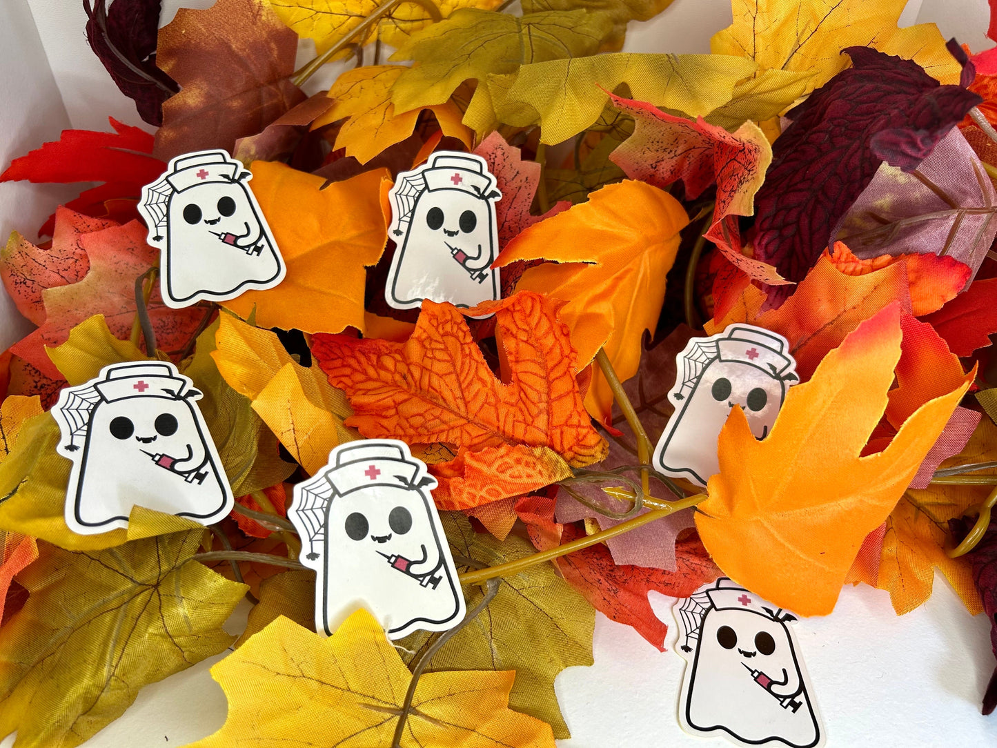 Ghost Nurse Stickers | Halloween Stickers | Ghost Stickers