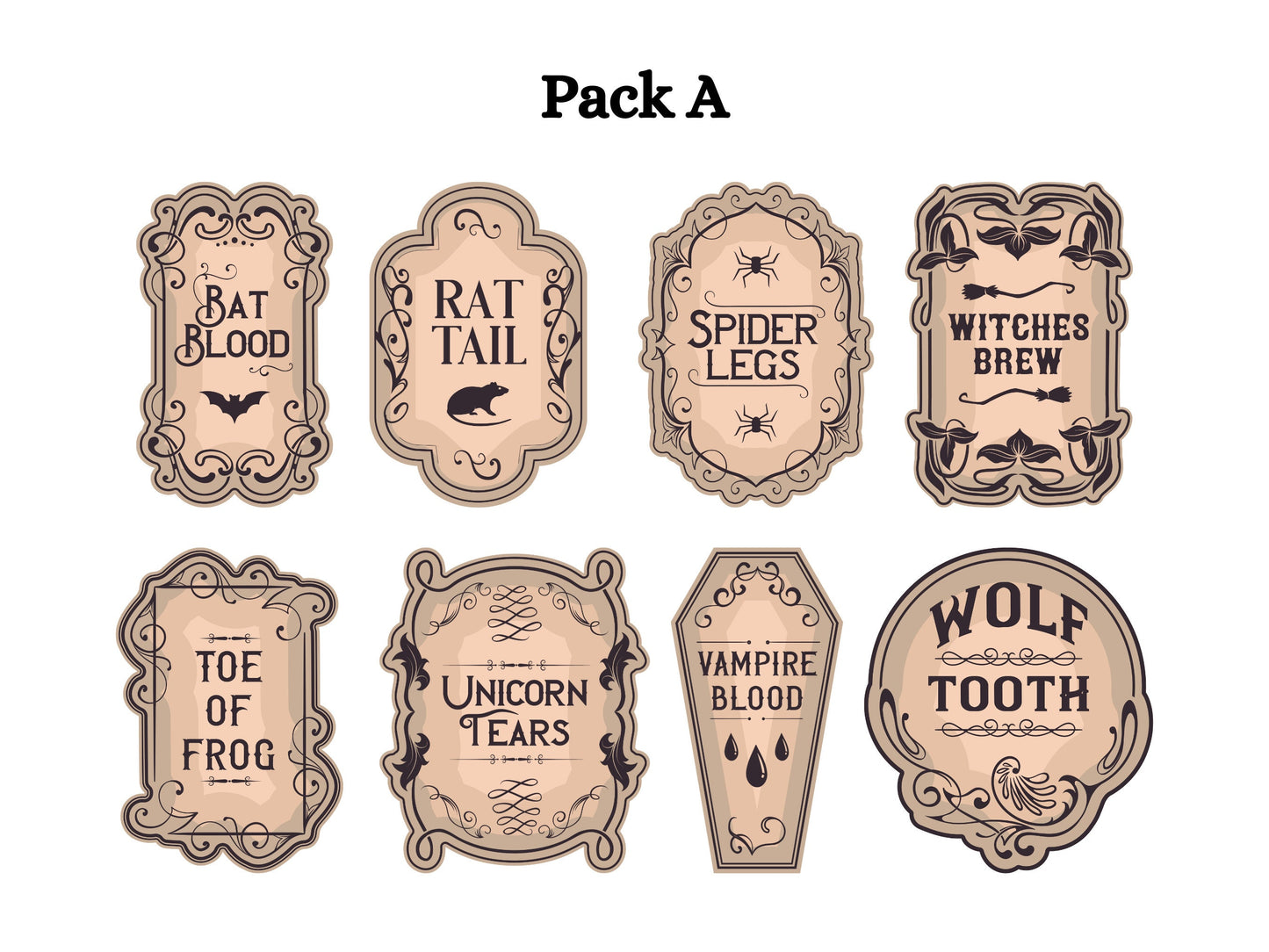 Halloween Apothecary Stickers | Potion Stickers | Bottle Stickers