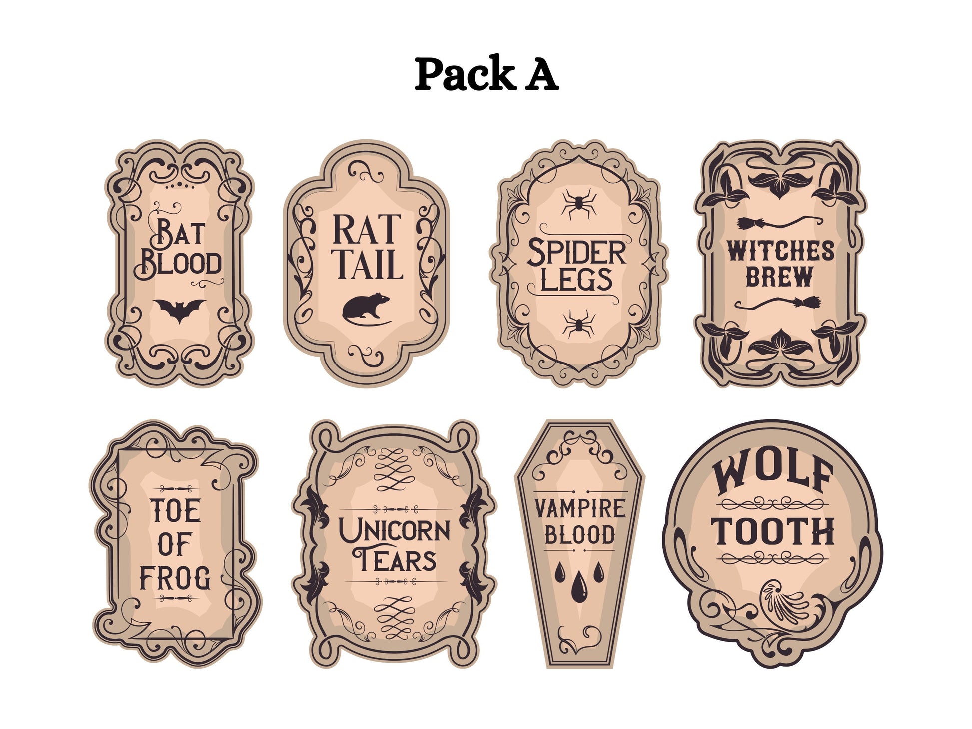 Halloween Apothecary Stickers | Potion Stickers | Bottle Stickers