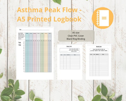 Asthma Peak Flow Log With Extra Pages