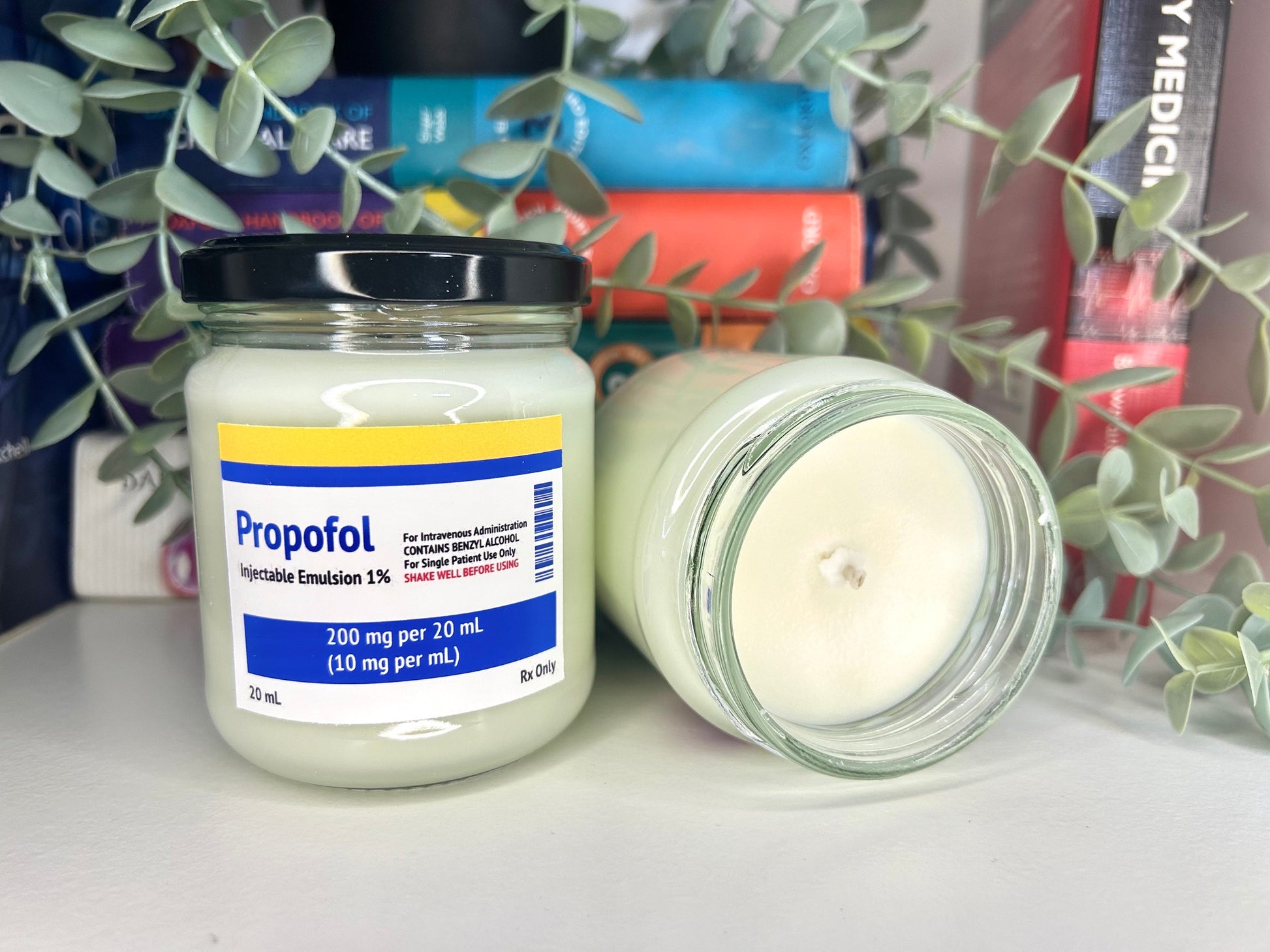 Propofol/Midazolam/Ketamine Label Candle | Soy and Coconut Wax | Medic Gift | Anaesthetics | 170g | 6 oz