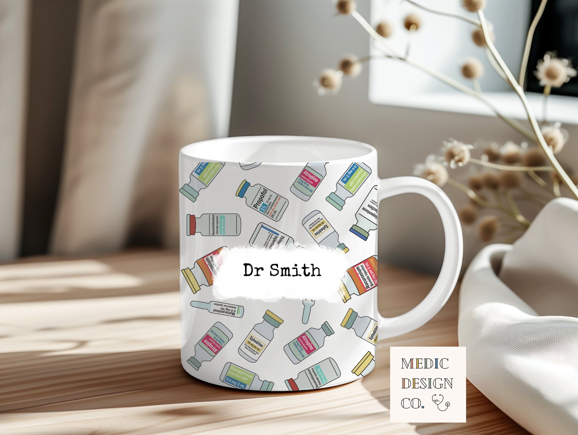 Anaesthetic Drug Bottle Mug | Medic Gift | Doctor | ODP | Nurse | Vet