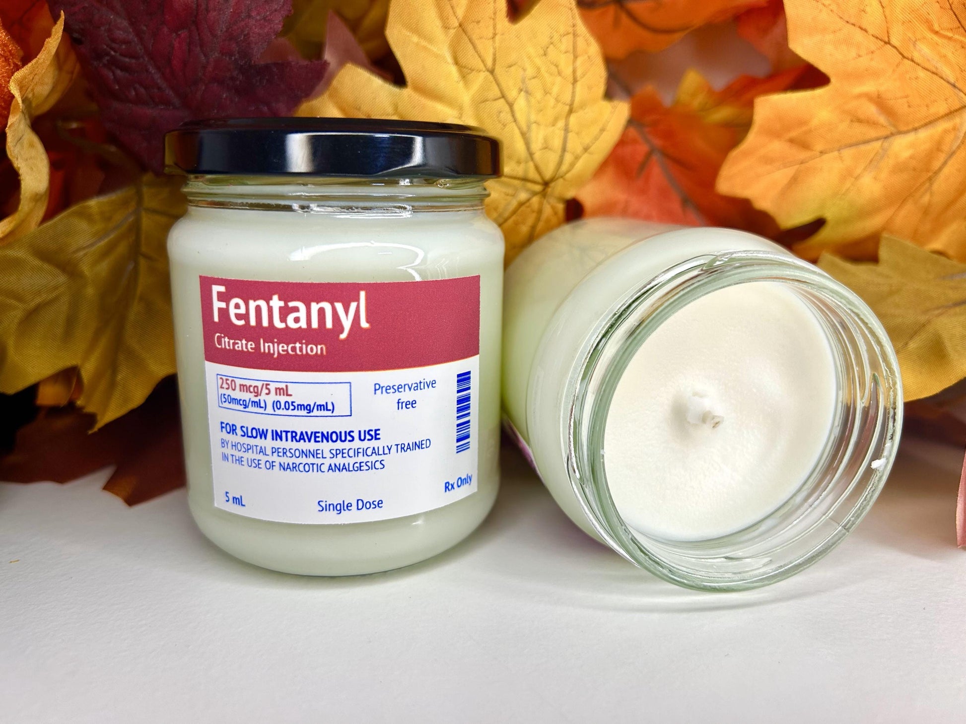Propofol/Midazolam/Ketamine Label Autumn Scents Candle | Soy and Coconut Wax | Medic Gift | Anaesthetics | 170g | 6 oz