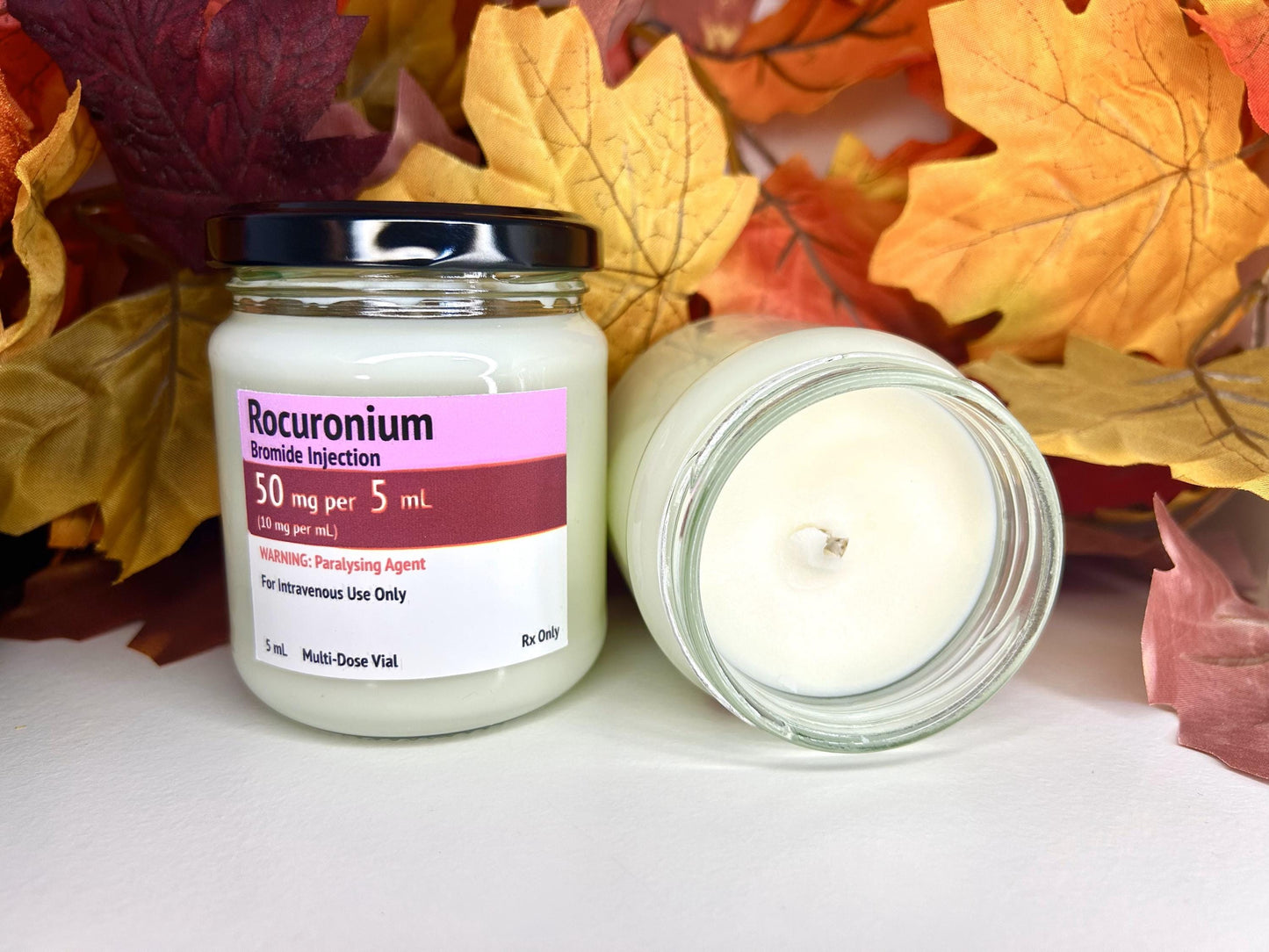 Propofol/Midazolam/Ketamine Label Autumn Scents Candle | Soy and Coconut Wax | Medic Gift | Anaesthetics | 170g | 6 oz
