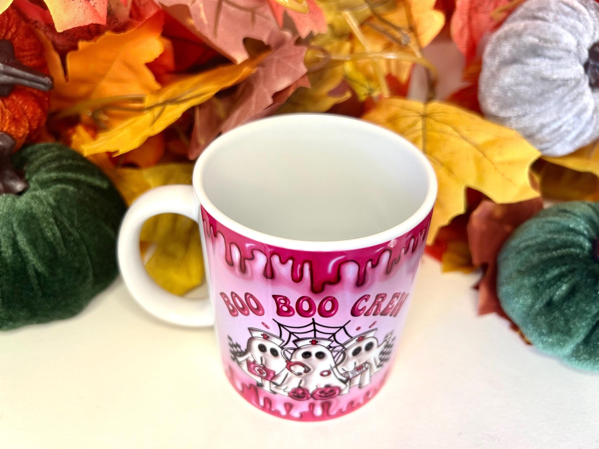 Boo Boo Ghost Nurse Doctor Halloween Mug | Pink |Medic Gift | Doctor | ODP | Nurse | Vet