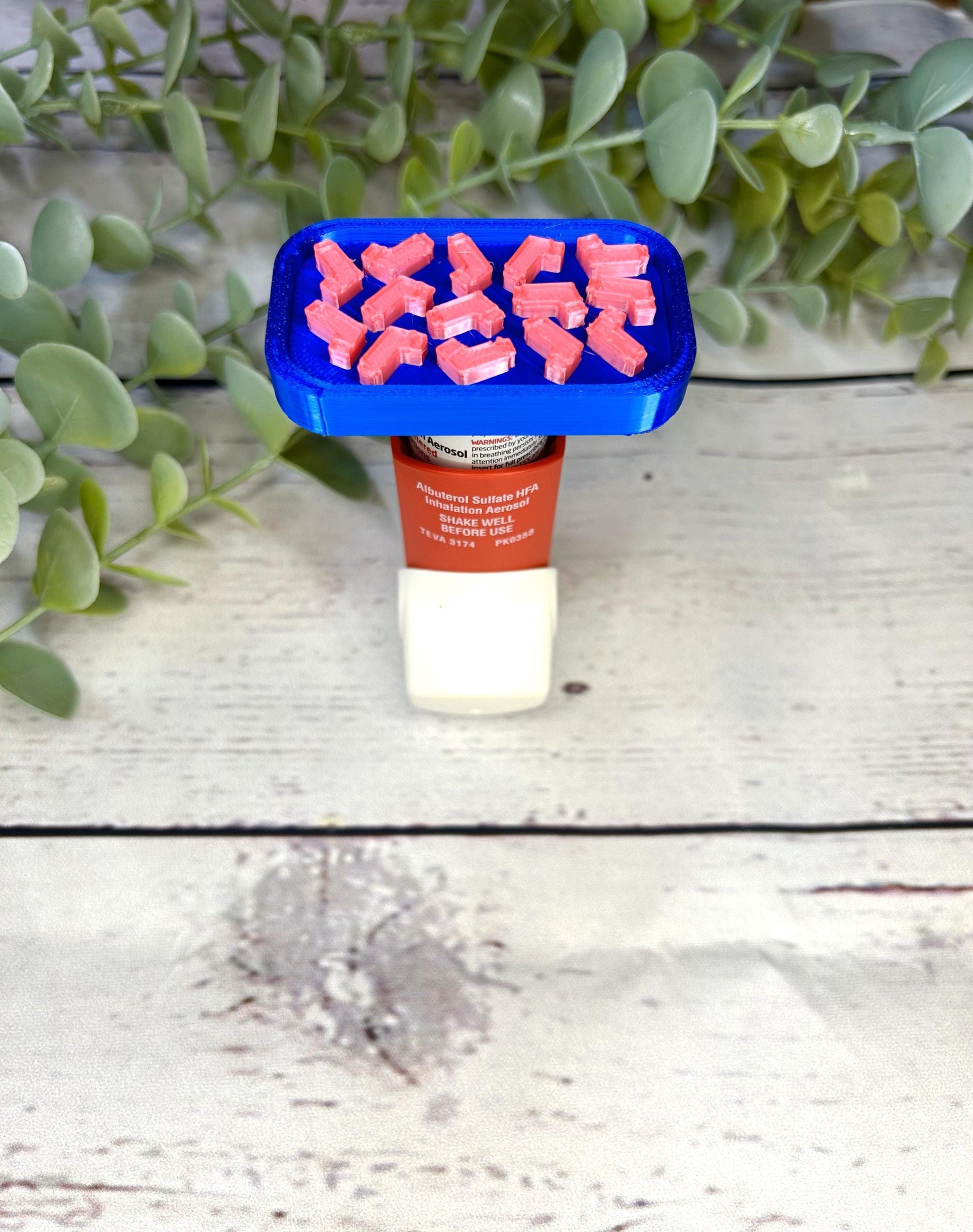 Asthma Inhaler Topper For Short Inhalers-Mini Inhaler Pattern | Salamol | Albuterol | Asthma | COPD