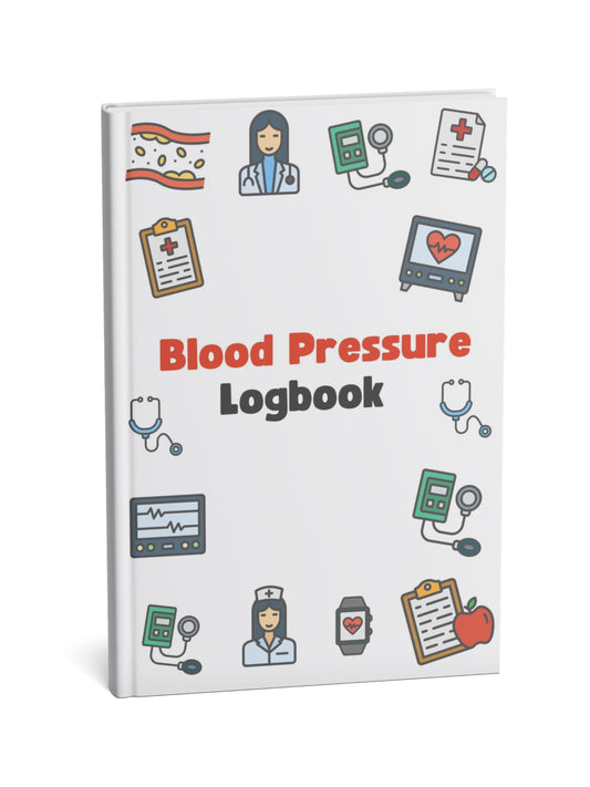 Blood Pressure Log Book: Blood Pressure and Heart Rate Notebook | Easy To Read | Track BP + Add Medication | Blood Pressure Chart