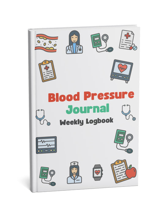 Blood Pressure Journal: Daily Blood Pressure and Heart Rate Logbook | Track Blood Pressure Daily + Medication | Monthly and Yearly Summaries