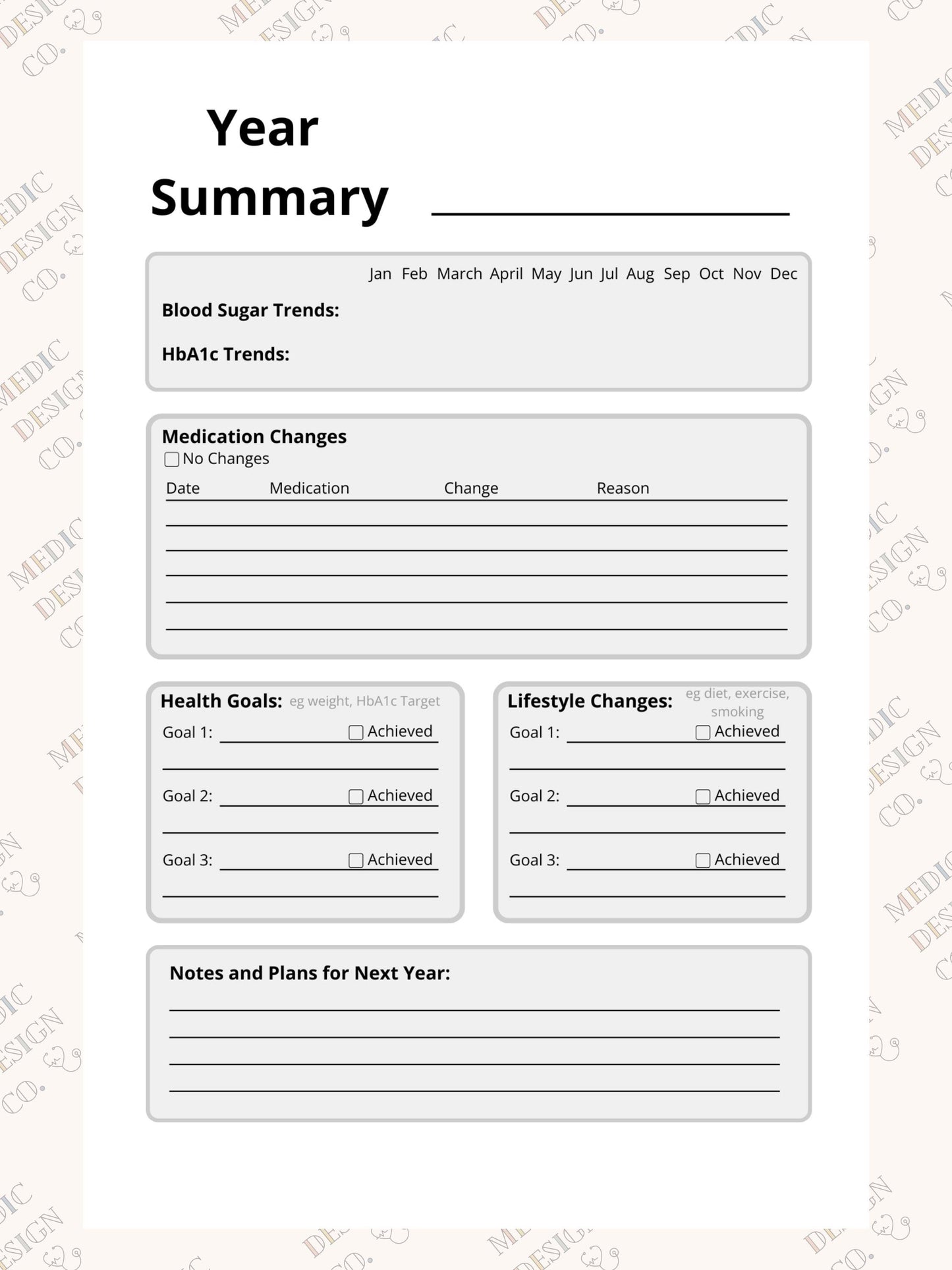 Blood Sugar Log Book: Daily Blood Sugar Notebook for Diabetics | 5 Meal Times Breakfast Lunch Dinner Bed Snacks | Track Glucose Levels