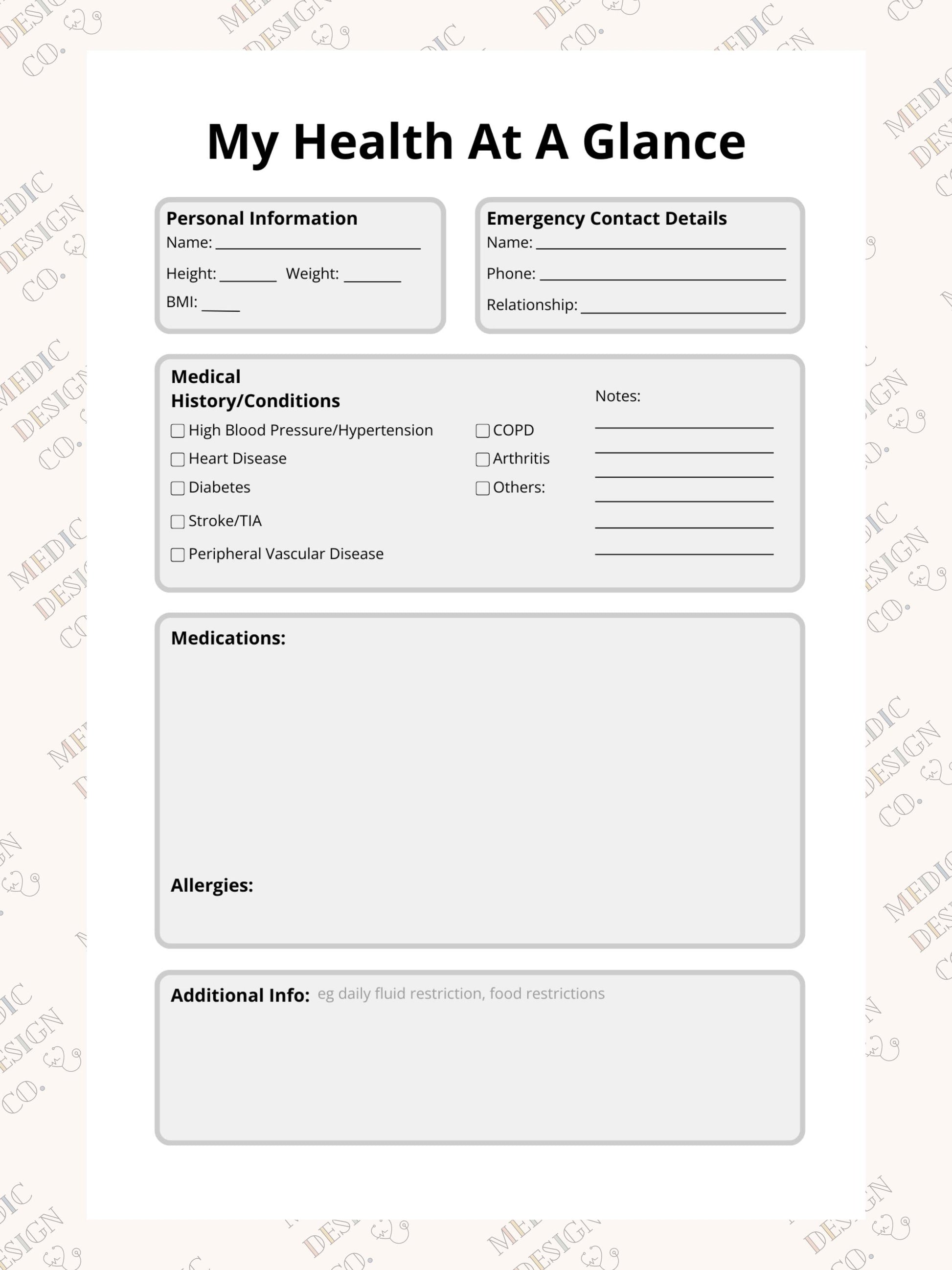 Blood Pressure and Blood Sugar Log Book: 2 in 1 Daily Blood Pressure and Blood Sugar Notebook for Diabetics | Record Medication