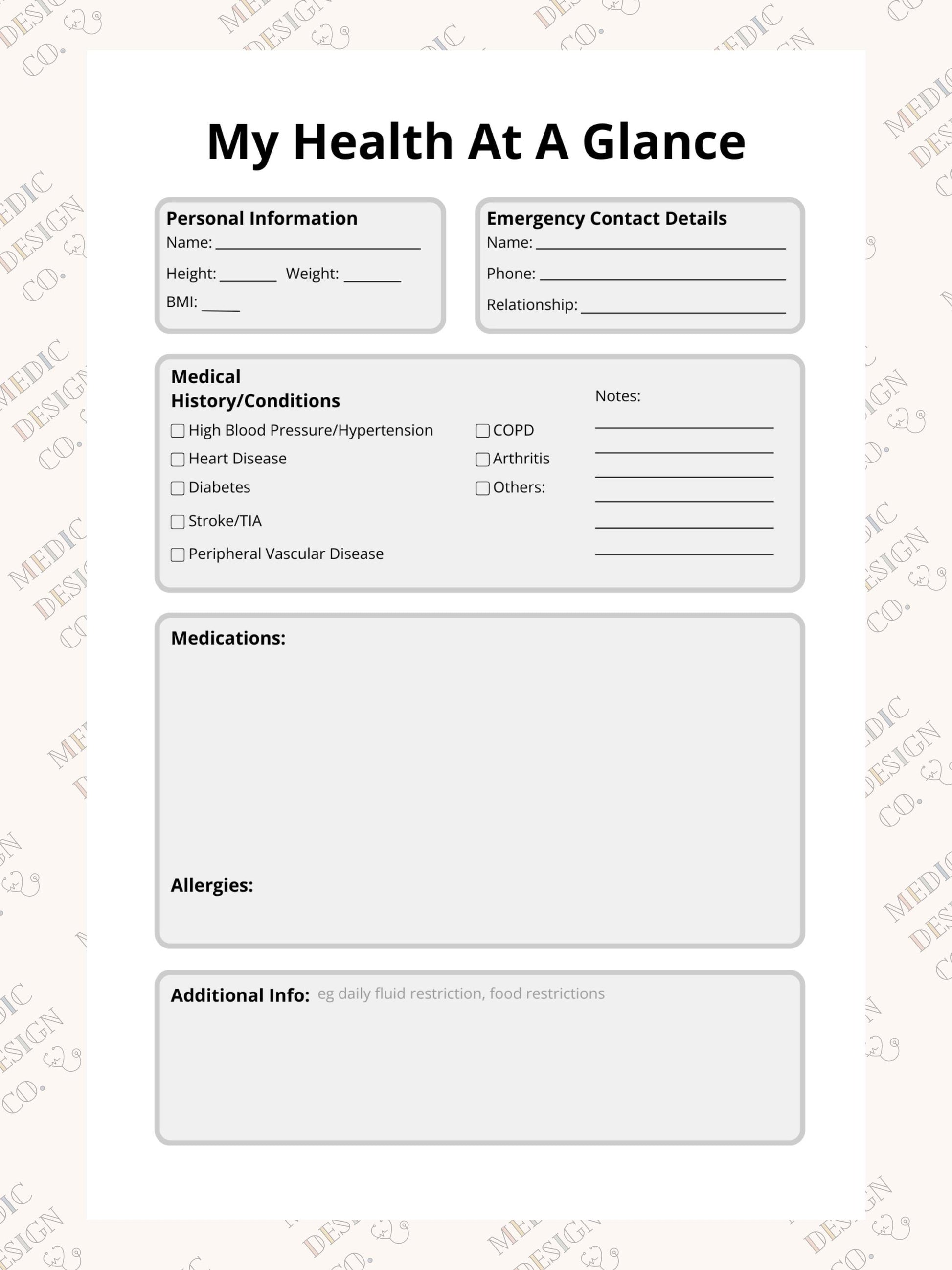 Blood Pressure Journal: Daily Blood Pressure and Heart Rate Logbook | Track Blood Pressure Daily + Medication | Monthly and Yearly Summaries