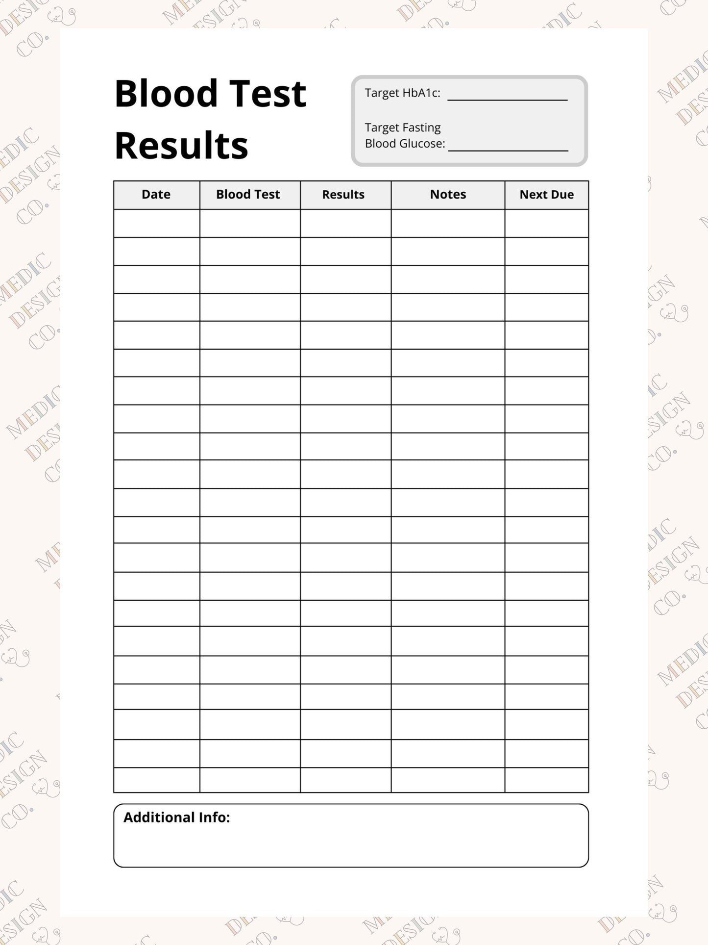 Blood Sugar Log Book: Daily Blood Sugar Notebook for Diabetics | 5 Meal Times Breakfast Lunch Dinner Bed Snacks | Track Glucose Levels