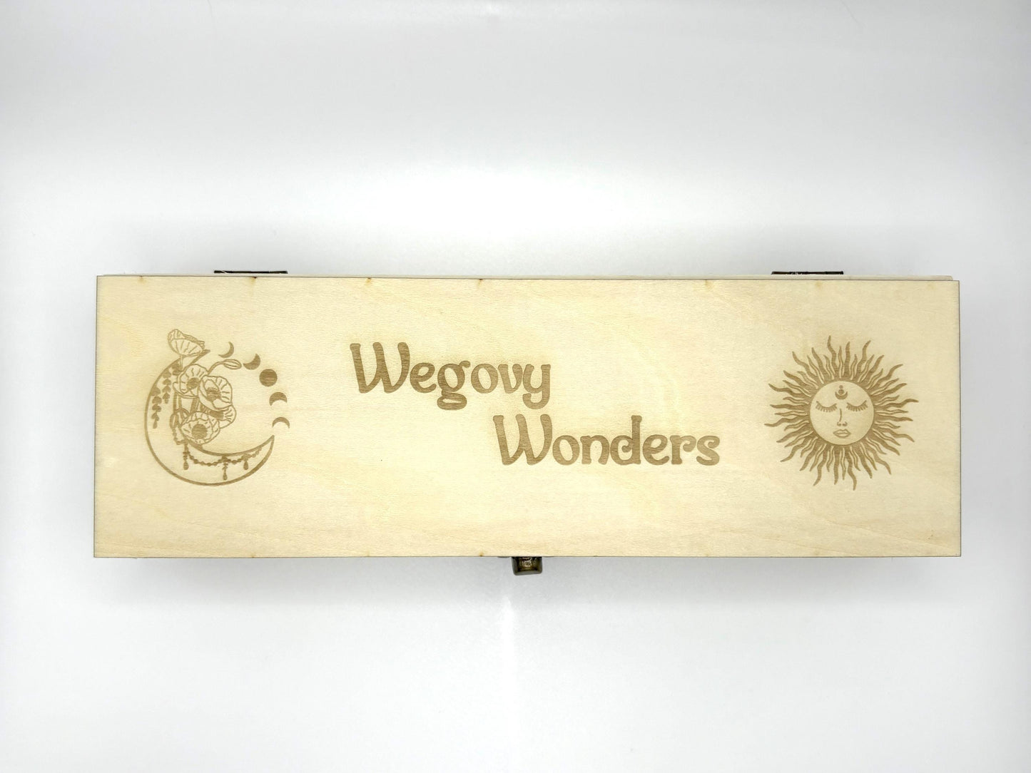 Wood Mounjaro Box | Ozempic | Wegovy | KwikPen Travel Case | Storage Case | Storage Box | Celestial Design