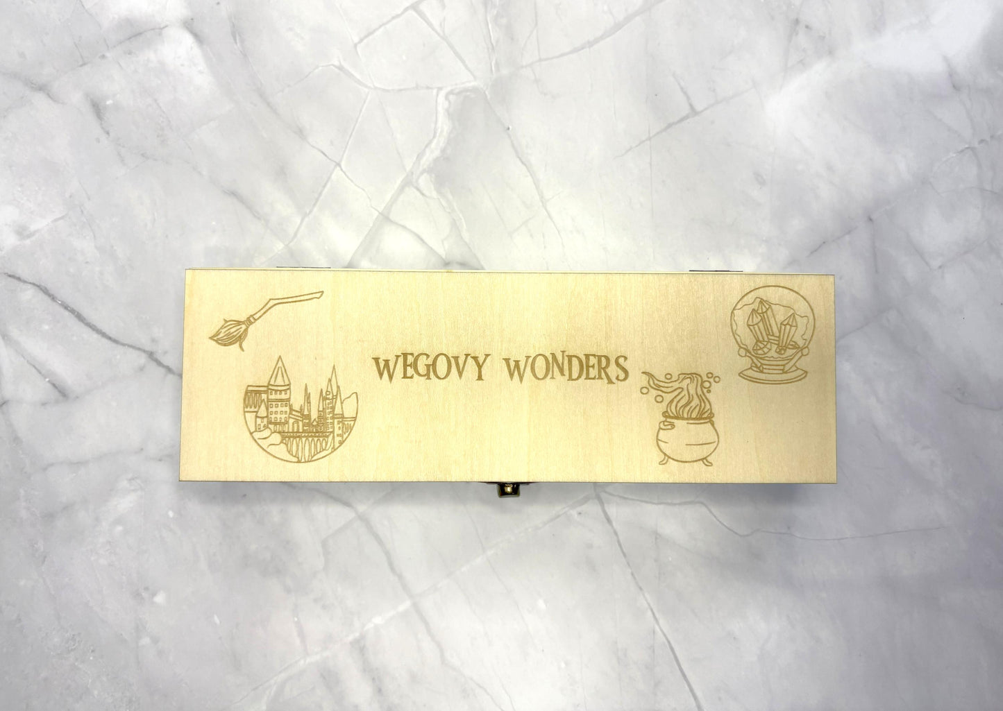 Wood Mounjaro Box | Ozempic | Wegovy | KwikPen Travel Case | Storage Case | Storage Box | Wizard School Design