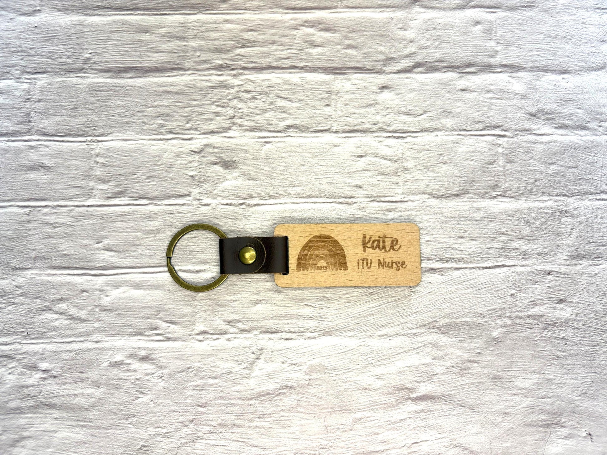 NHS Rainbow Keyring | Stethoscope Bow Keychain | Personalised | Medic Gift | Nurse | Doctor | Vet | Paramedic | Graduation