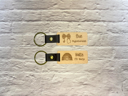 NHS Rainbow Keyring | Stethoscope Bow Keychain | Personalised | Medic Gift | Nurse | Doctor | Vet | Paramedic | Graduation