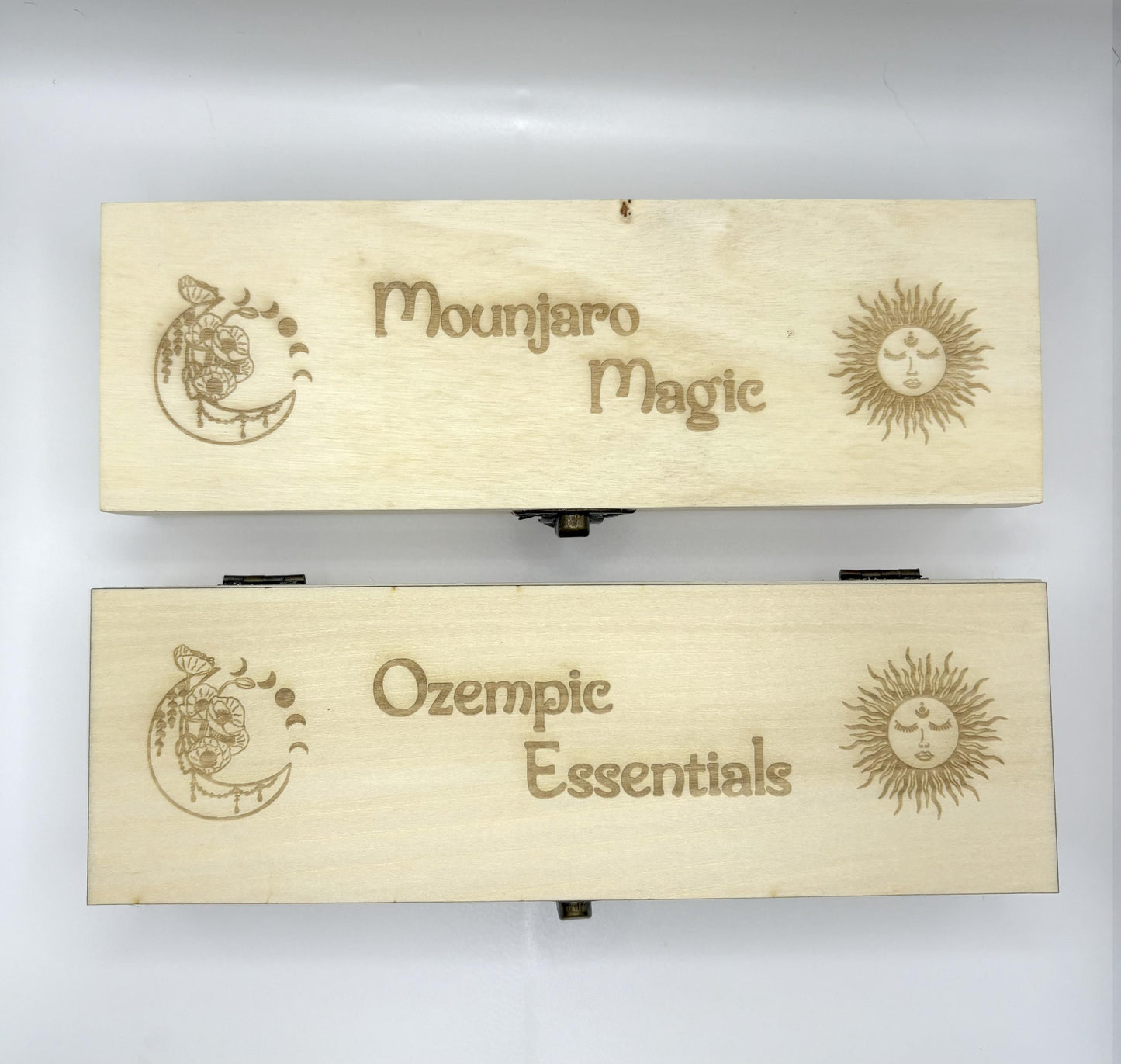 Wood Mounjaro Box | Ozempic | Wegovy | KwikPen Travel Case | Storage Case | Storage Box | Celestial Design