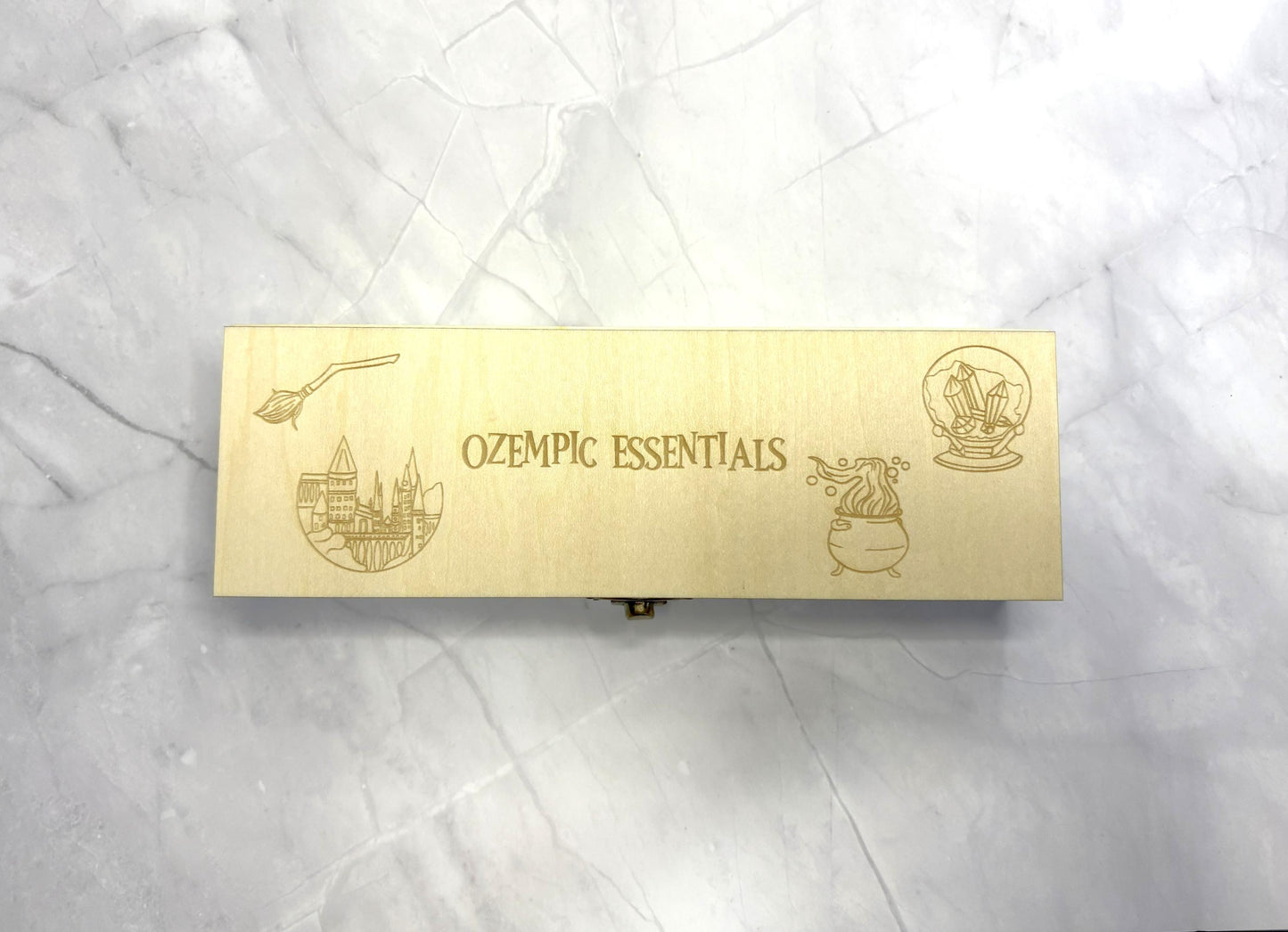 Wood Mounjaro Box | Ozempic | Wegovy | KwikPen Travel Case | Storage Case | Storage Box | Wizard School Design