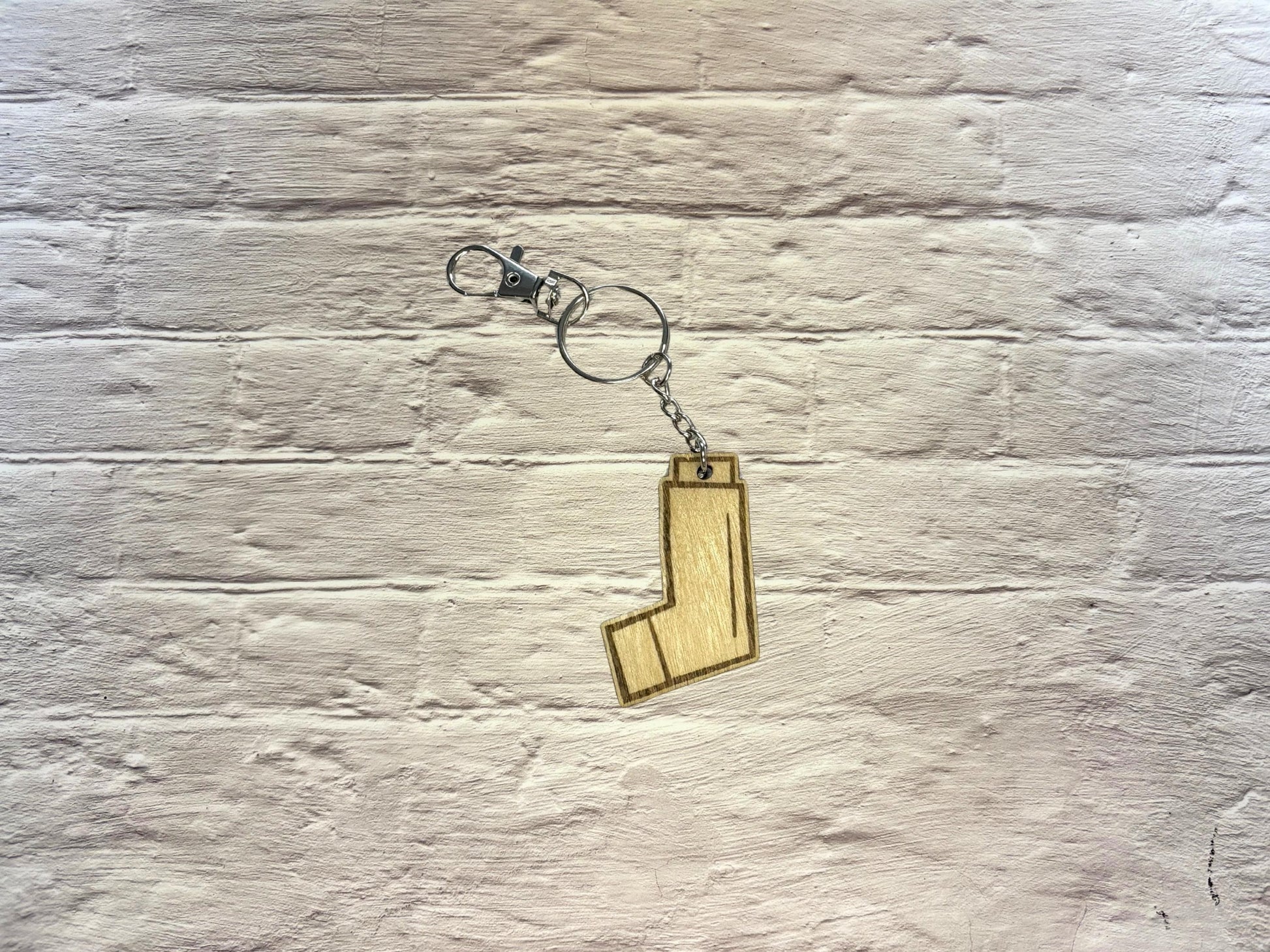 Inhaler Keychain | Asthma Keyring | Inhaler In Bag Keychain | Inhaler Keyring | Wood