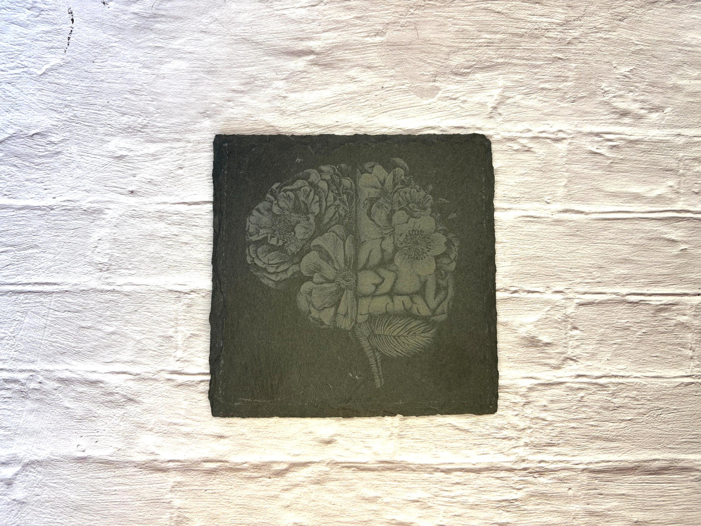 Floral Botanical Anatomy Slate Coasters | Personalised Gift | Heart | Brain | Lungs | Ribs | Doctor Gift | Surgeon Gift