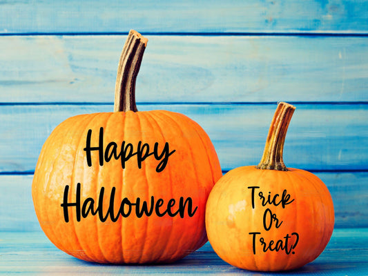 Halloween Pumpkin Stickers | Happy Halloween | Trick or Treat | Decal | Vinyl