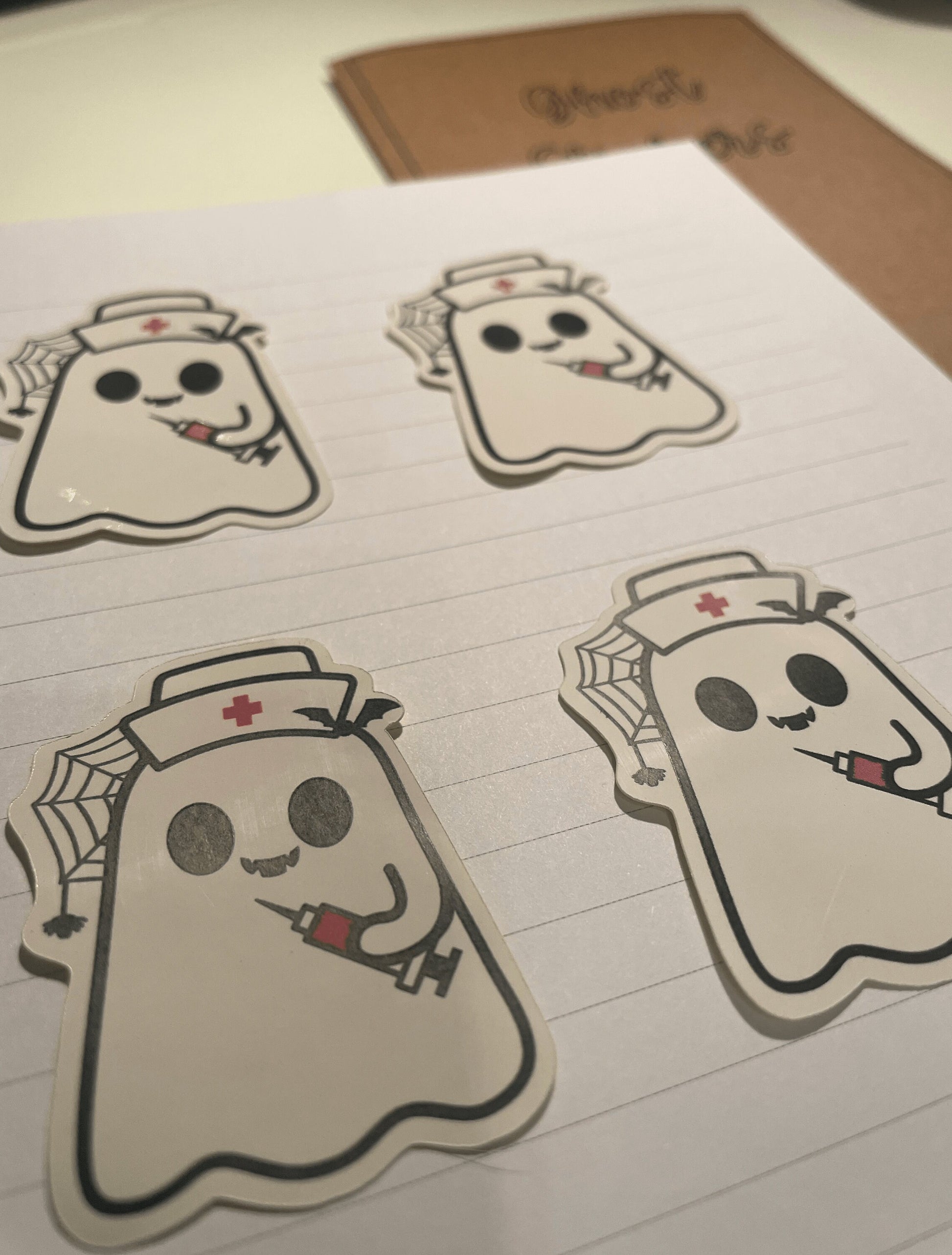 Ghost Nurse Stickers | Halloween Stickers | Ghost Stickers