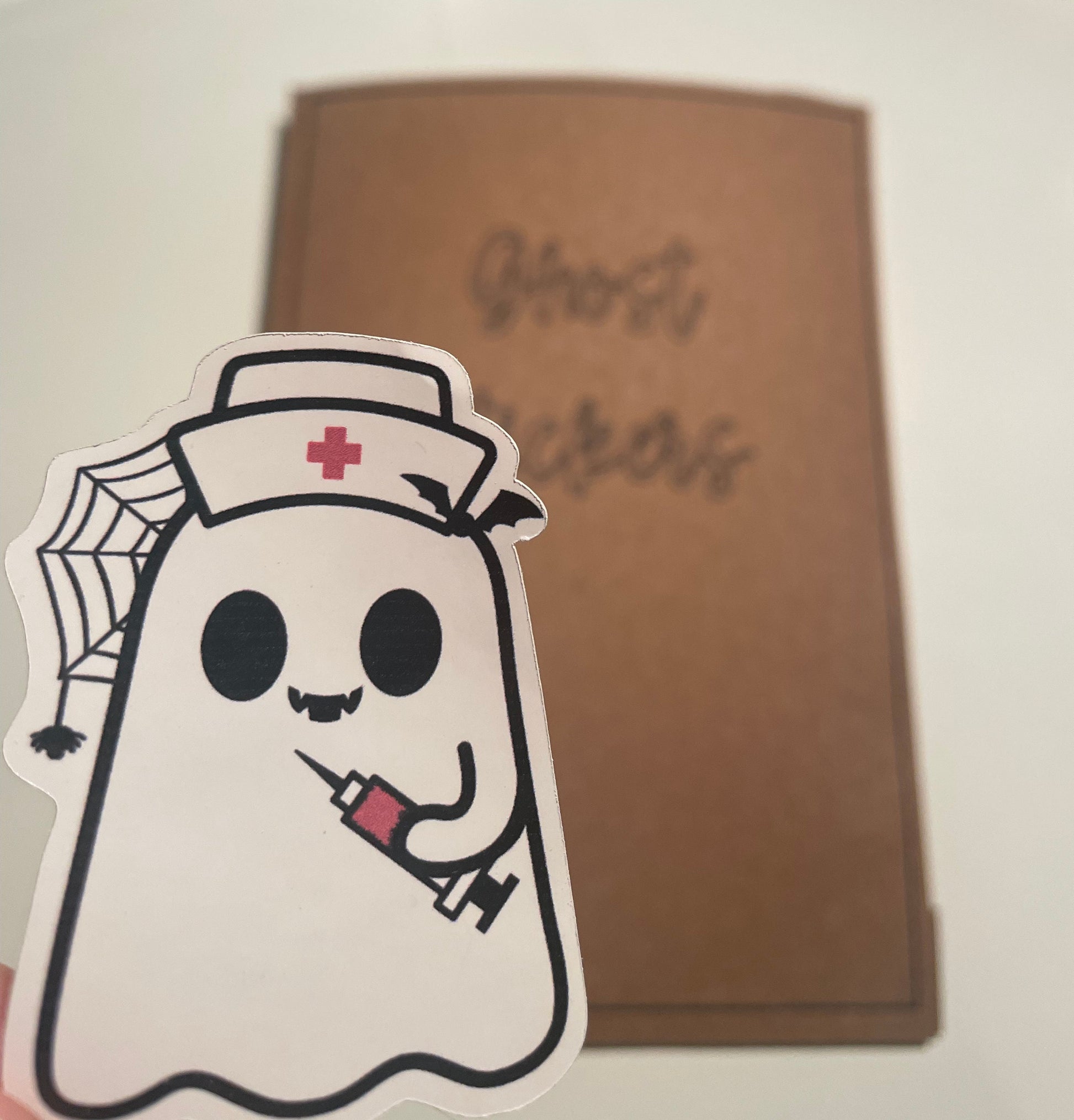 Ghost Nurse Stickers | Halloween Stickers | Ghost Stickers
