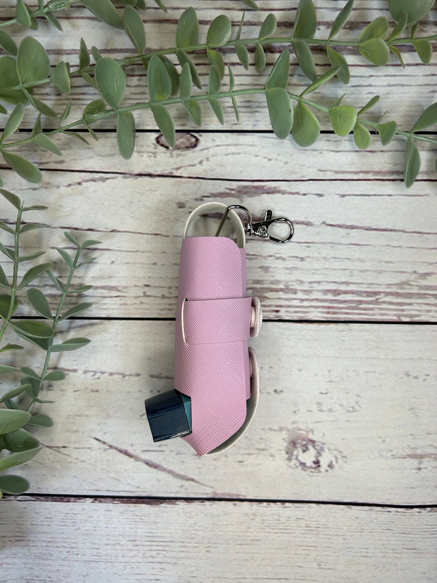 Faux Leather Inhaler Holder - Purple/ Purple Glitter | Inhaler Case | Asthma Inhaler Holder | Asthma Pump Cover | Keychain