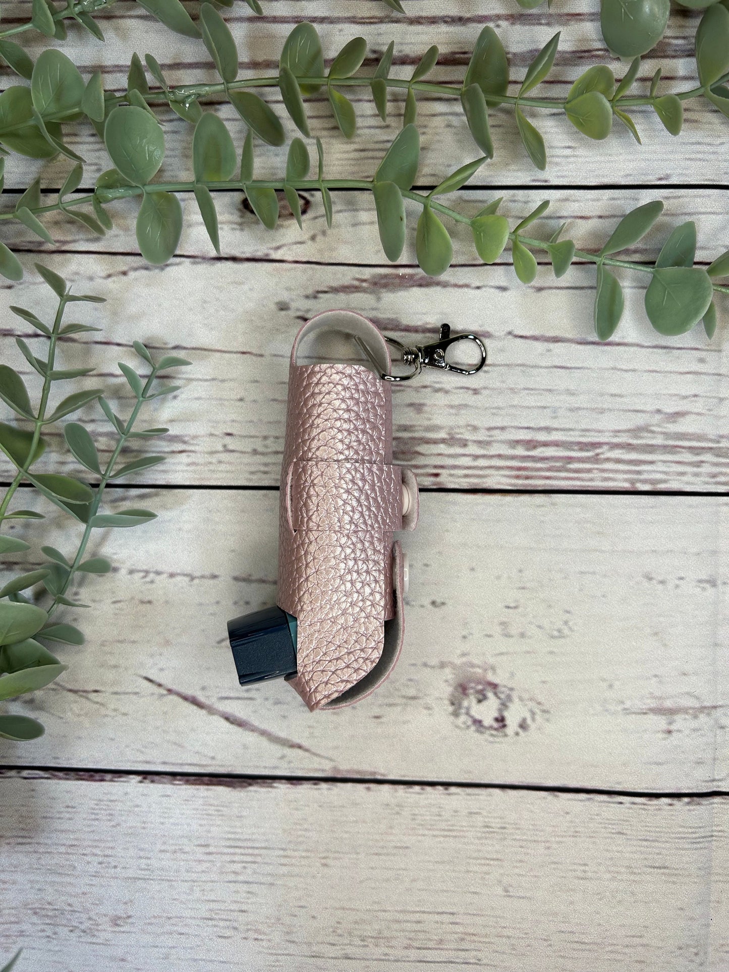 Faux Leather Inhaler Holder - Purple/ Purple Glitter | Inhaler Case | Asthma Inhaler Holder | Asthma Pump Cover | Keychain