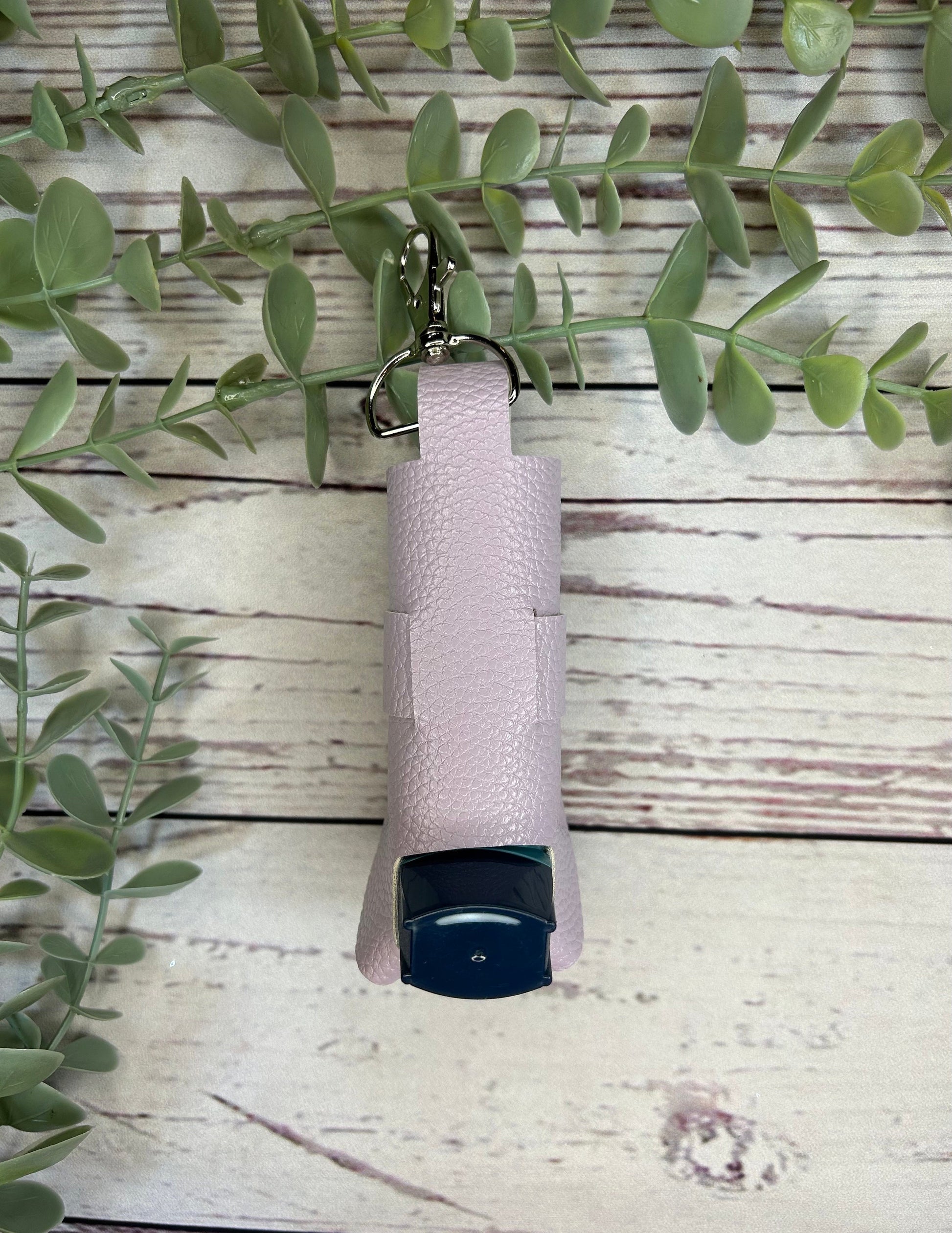 Faux Leather Inhaler Holder - Purple/ Purple Glitter | Inhaler Case | Asthma Inhaler Holder | Asthma Pump Cover | Keychain