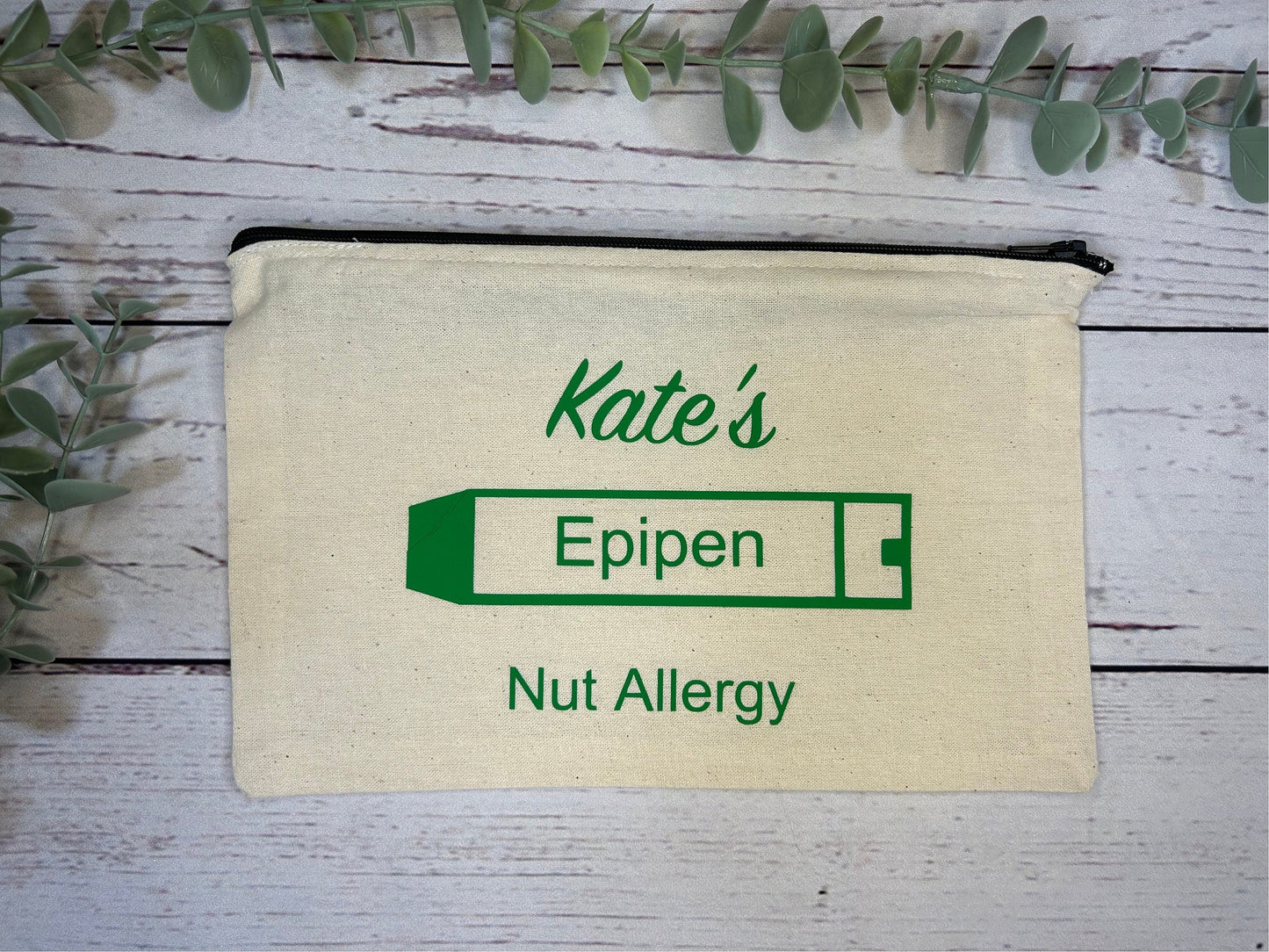 Personalised Cotton Canvas Epipen Bag | Multiple Colours | Epipen Pouch | Cotton | Medication Bag