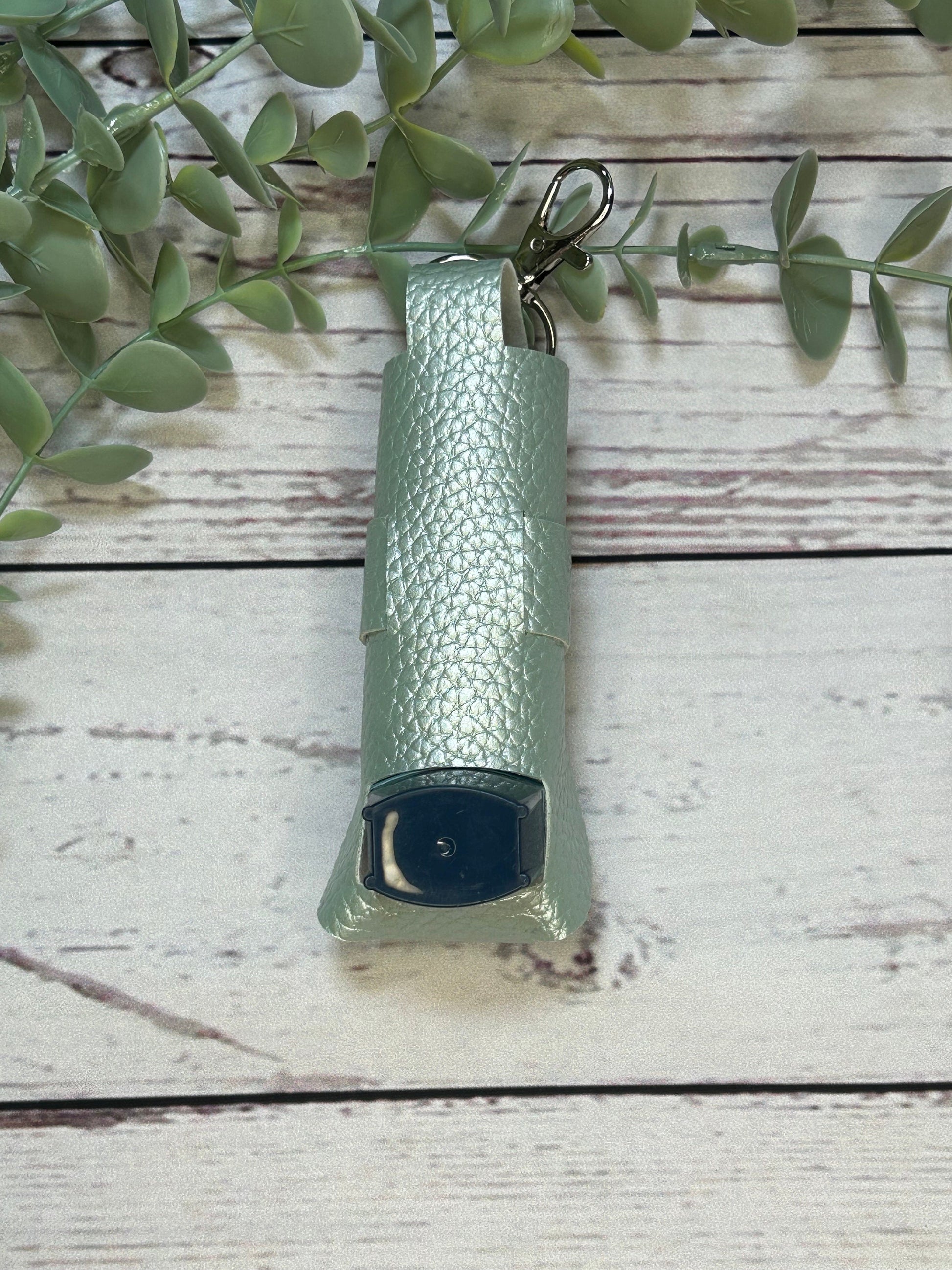 Faux Leather Pearlescent Inhaler Holder - White/Silver/Gold/Pink/Blue | Inhaler Case | Asthma Inhaler Holder | Asthma Pump Cover | Keychain