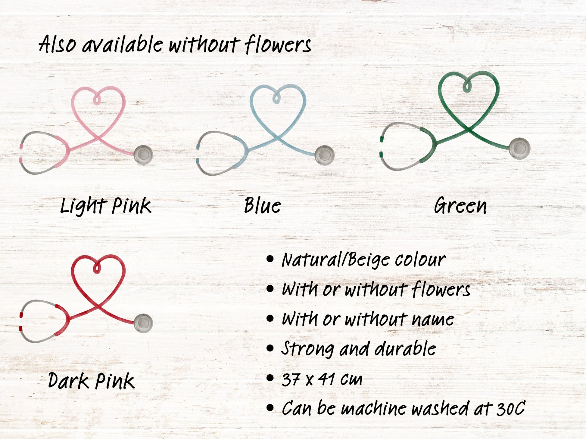 Flowery Stethoscope Tote Bag | Personalised | Medical Gift | Nurse | Doctor | Vet | Graduation